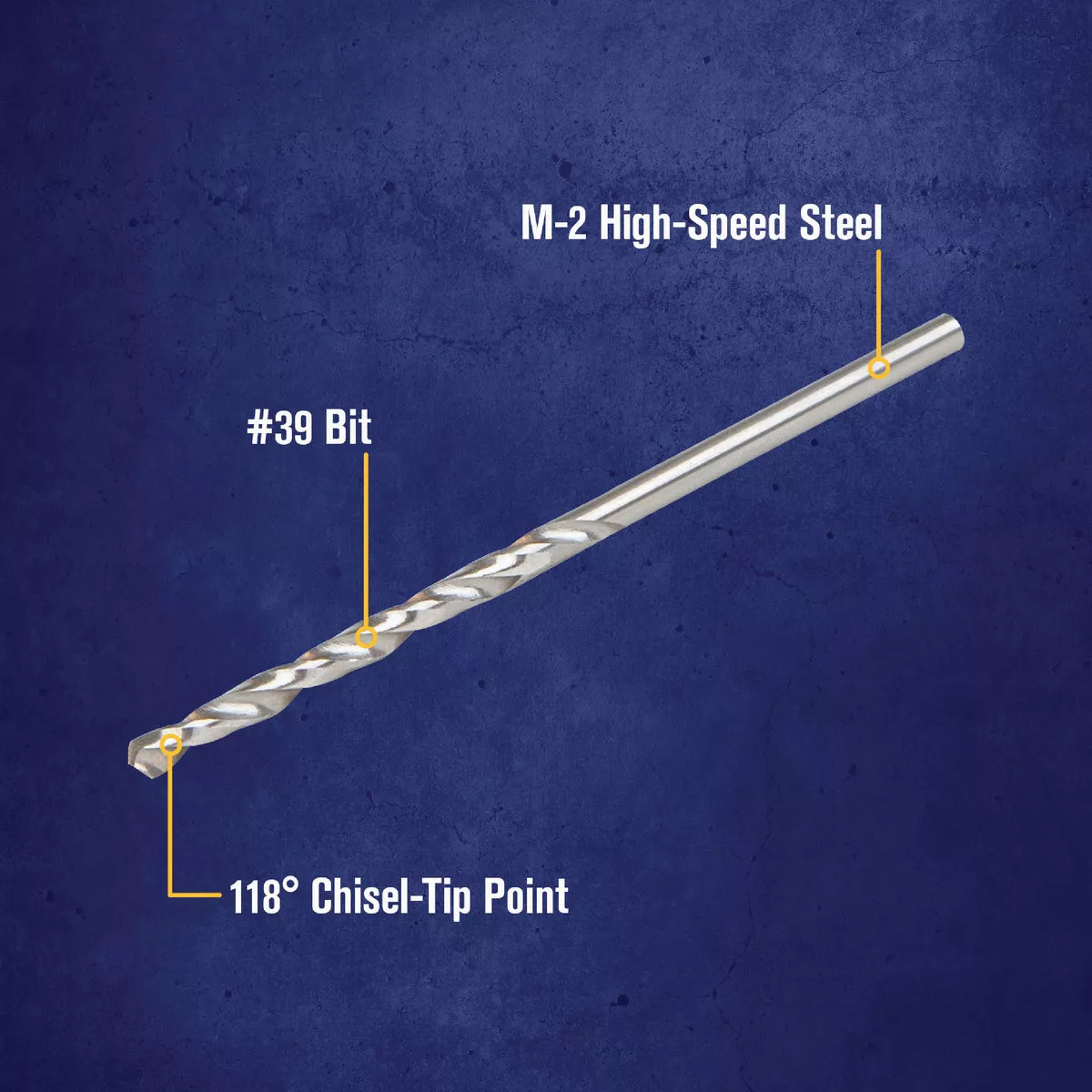 Irwin #39 Bright High Speed Steel Wire Gauge Drill Bit - photo 2