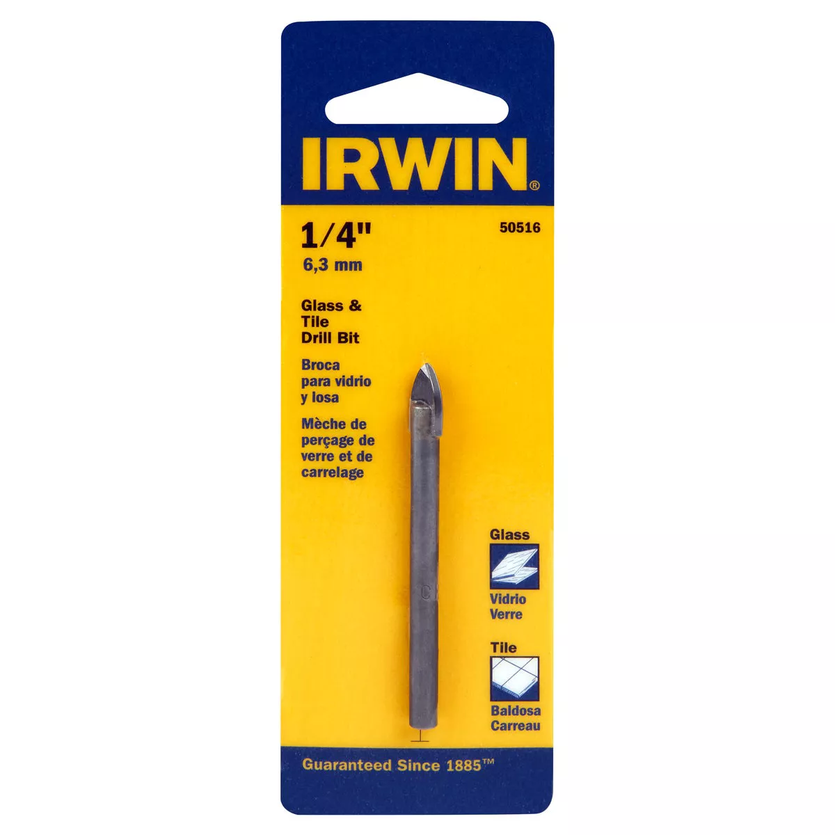 Irwin 1/4 In. x 6-1/4 In. Carbide Glass & Tile Drill Bit - photo 5