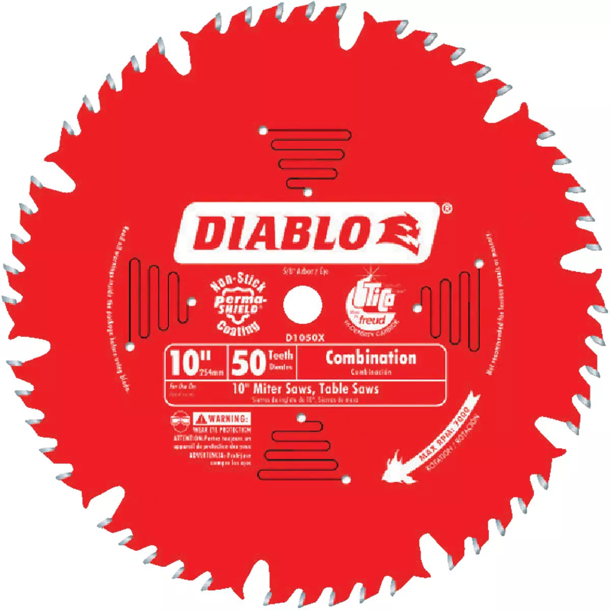 Diablo 10 In. 50-Tooth Combination Circular Saw Blade