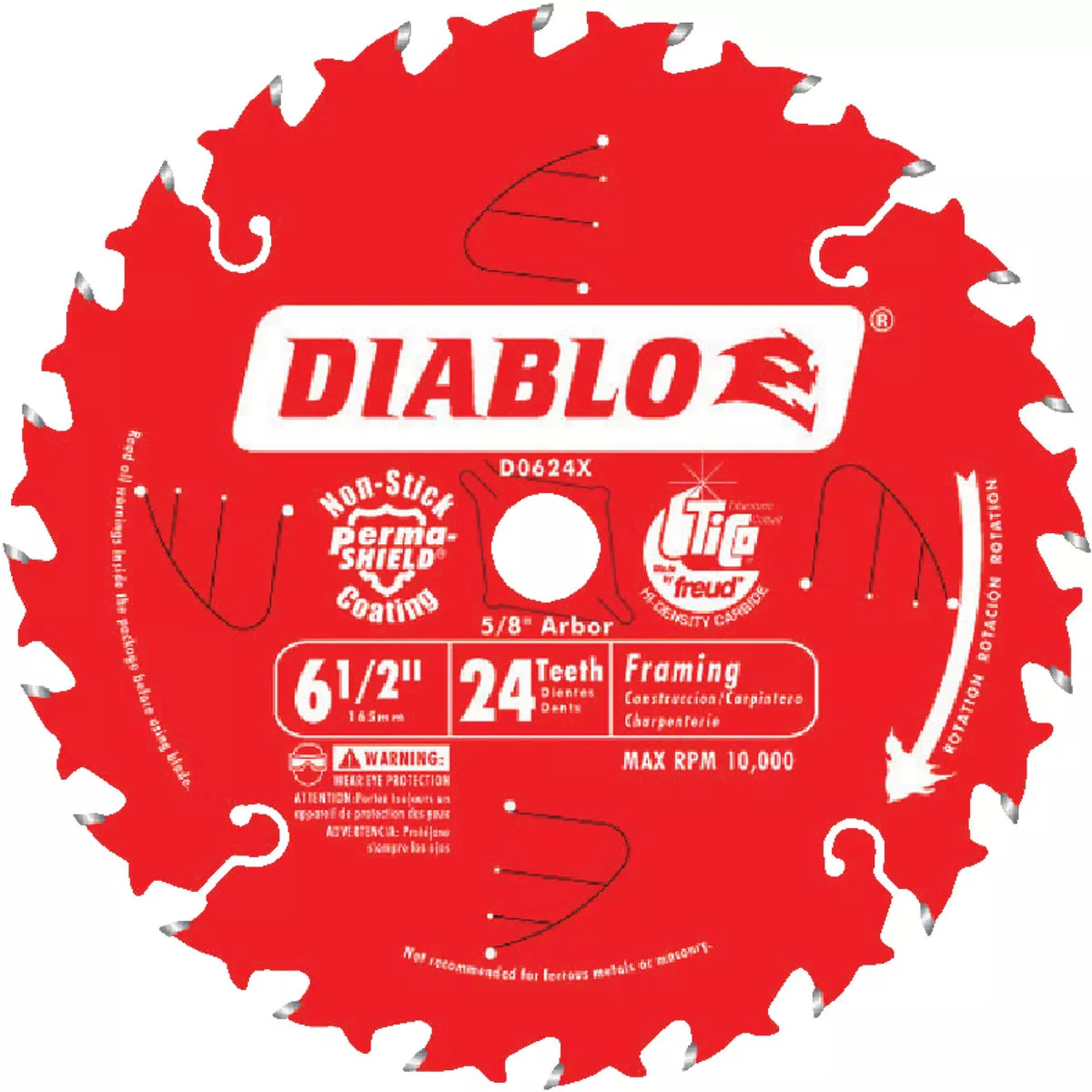 Diablo 6-1/2 In. 24-Tooth Framing Circular Saw Blade
