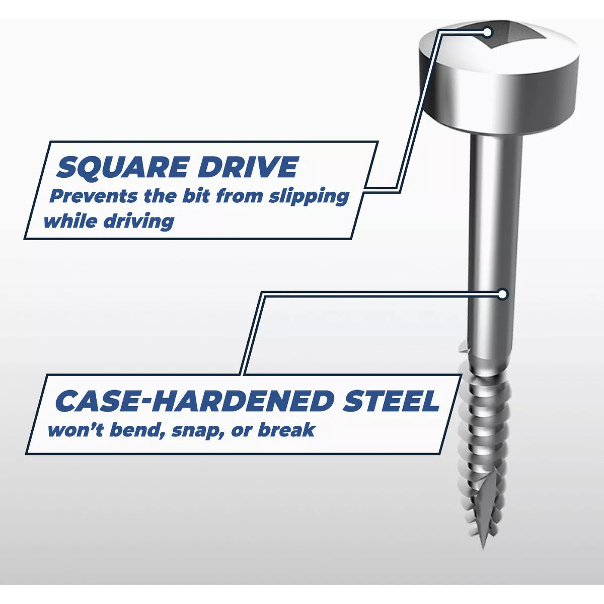 Kreg #7 x 1 In. Square Coarse Thread Pan Head Zinc Pocket-Hole Screw (100 Ct.) - photo 4