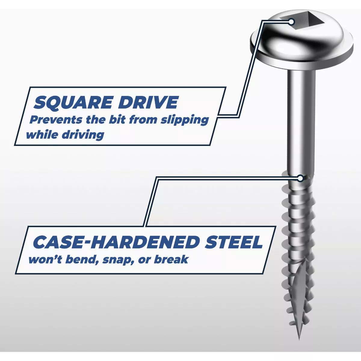 Kreg #7 x 1-1/4 In. Square Fine Thread Maxi-Loc Head Zinc Pocket-Hole Screw (100 Ct.) - photo 4