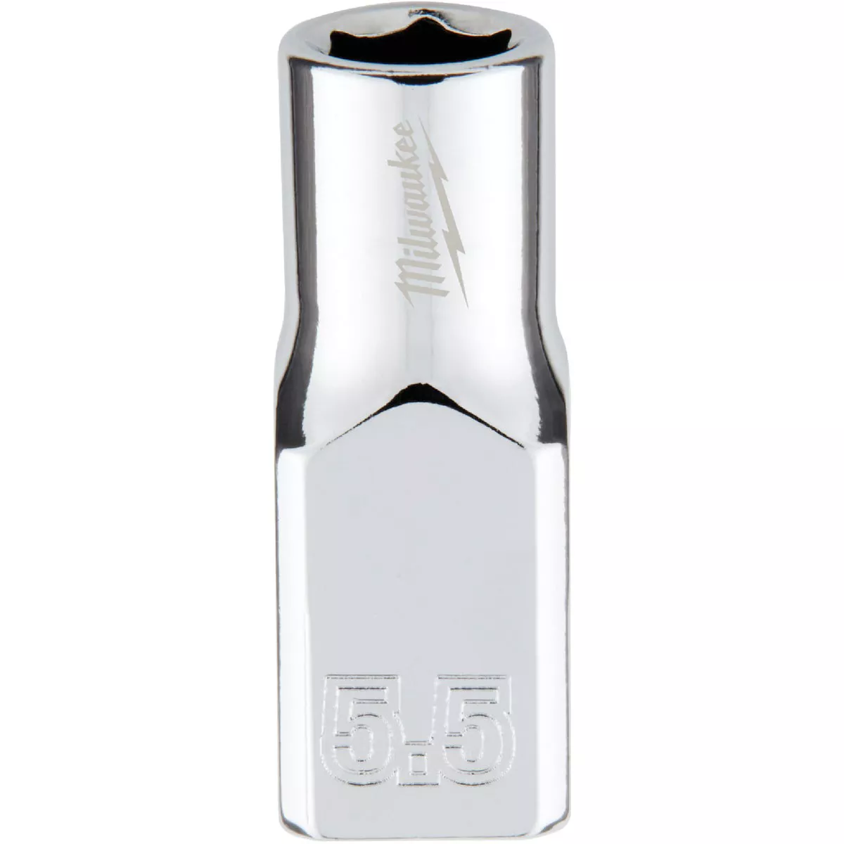 Milwaukee 1/4 In. Drive 5.5 mm 6-Point Shallow Metric Socket with FOUR FLAT Sides