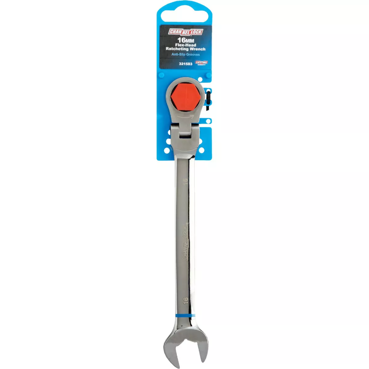 Channellock Metric 16 mm 12-Point Ratcheting Flex-Head Wrench - photo 2