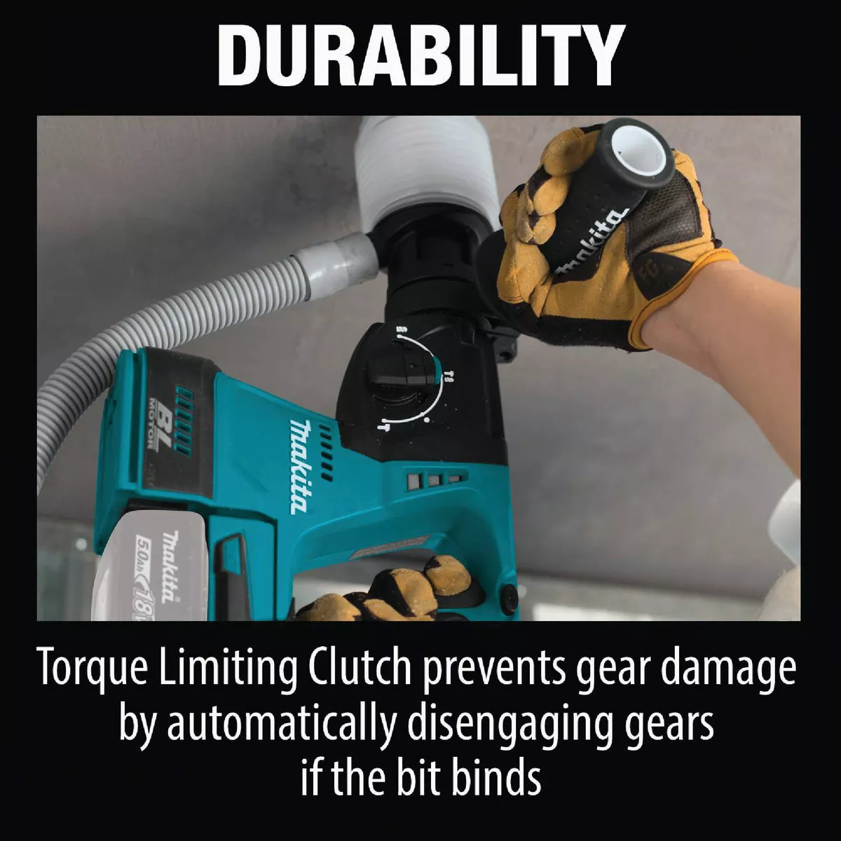 Makita 18 Volt LXT Lithium-Ion 1 In. Brushless SDS-Plus Cordless Rotary Hammer Drill (Tool Only) - photo 8