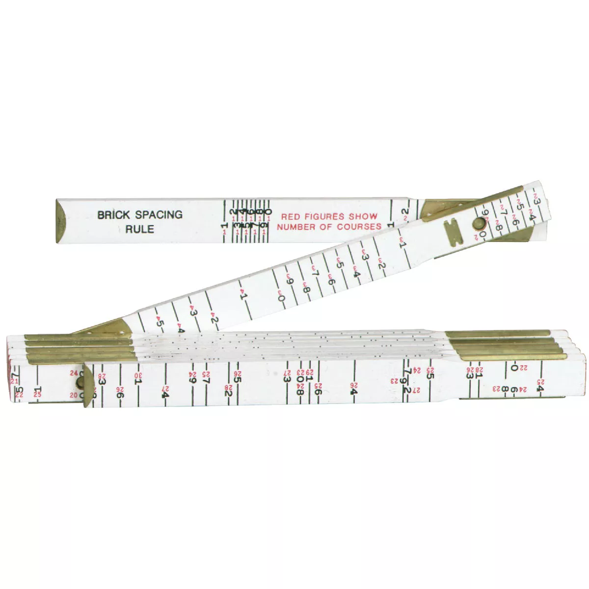 Lufkin Red End 6 Ft. x 5/8 In. Brick Mason Wood Rule, White