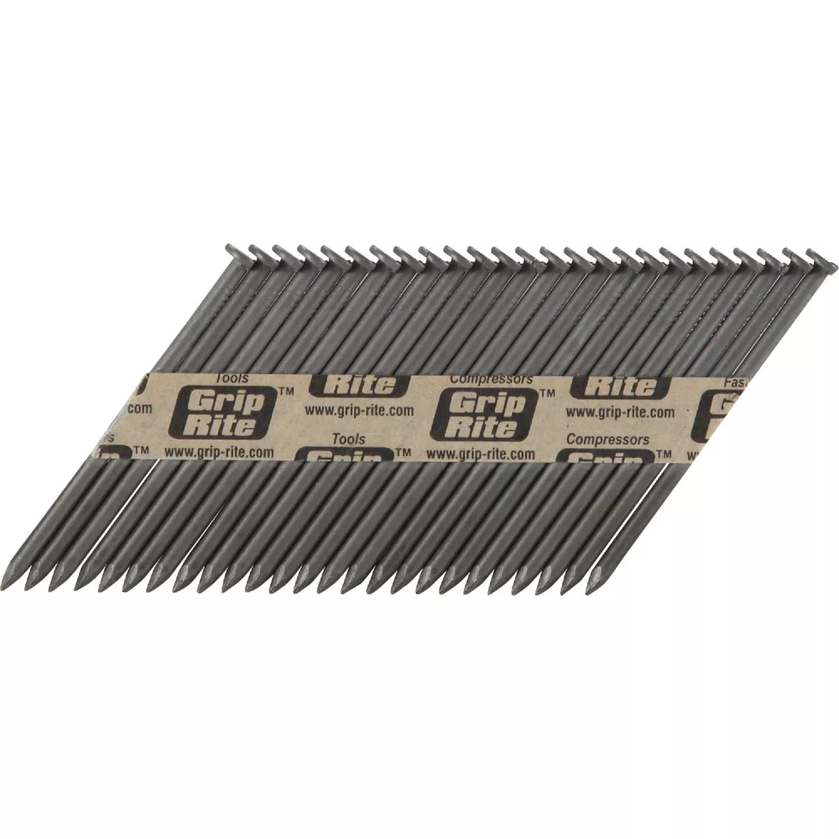 Grip-Rite 30 Degree Paper Tape Hot-Dipped Galvanized Clipped Head Framing Stick Nail, 3-1/2 In. x .131 In. (2000 Ct.)