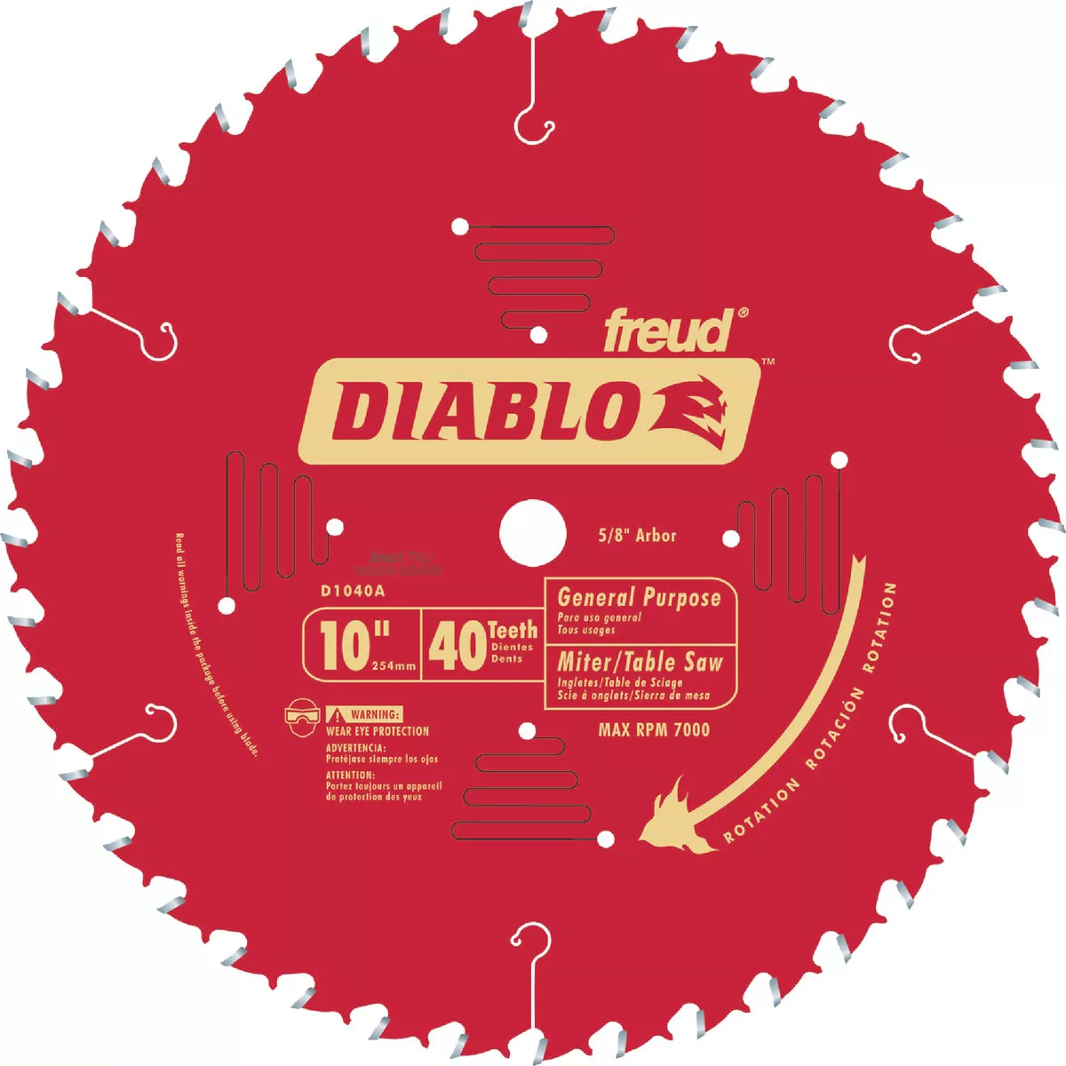 Diablo 10 In. 40-Tooth General Purpose Circular Saw Blade, Bulk