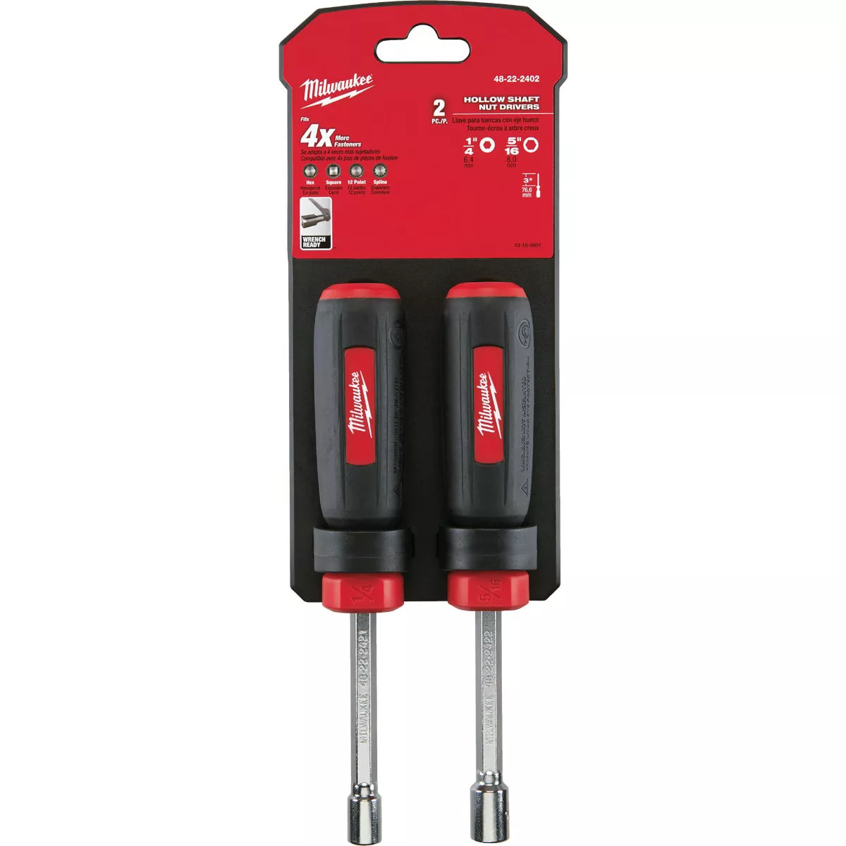 Milwaukee Universal Hollow Shaft Nut Driver Set, 2-Piece