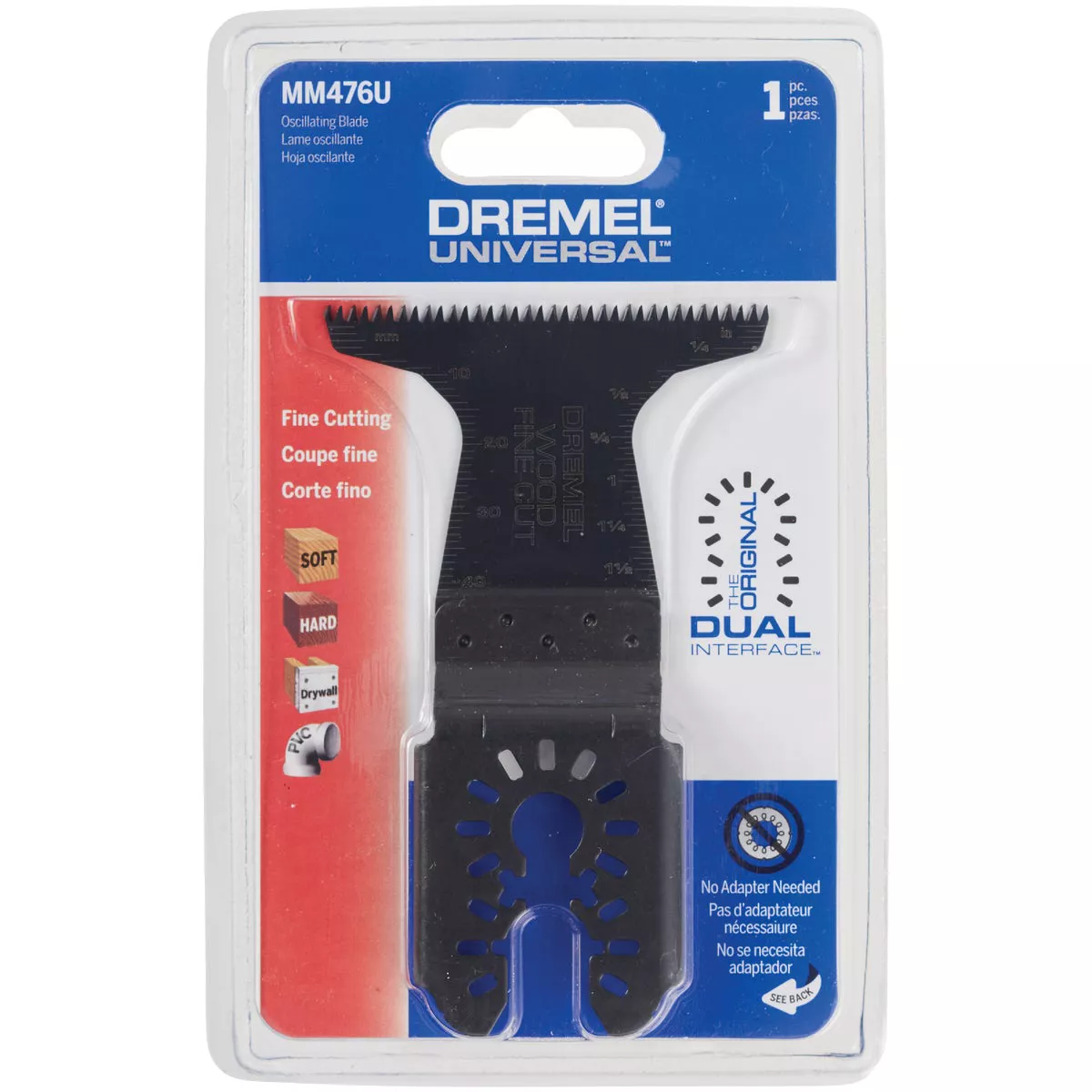 Dremel Universal 2-1/2 In. High Carbon Steel Wood Fine Cut Oscillating Blade - photo 2