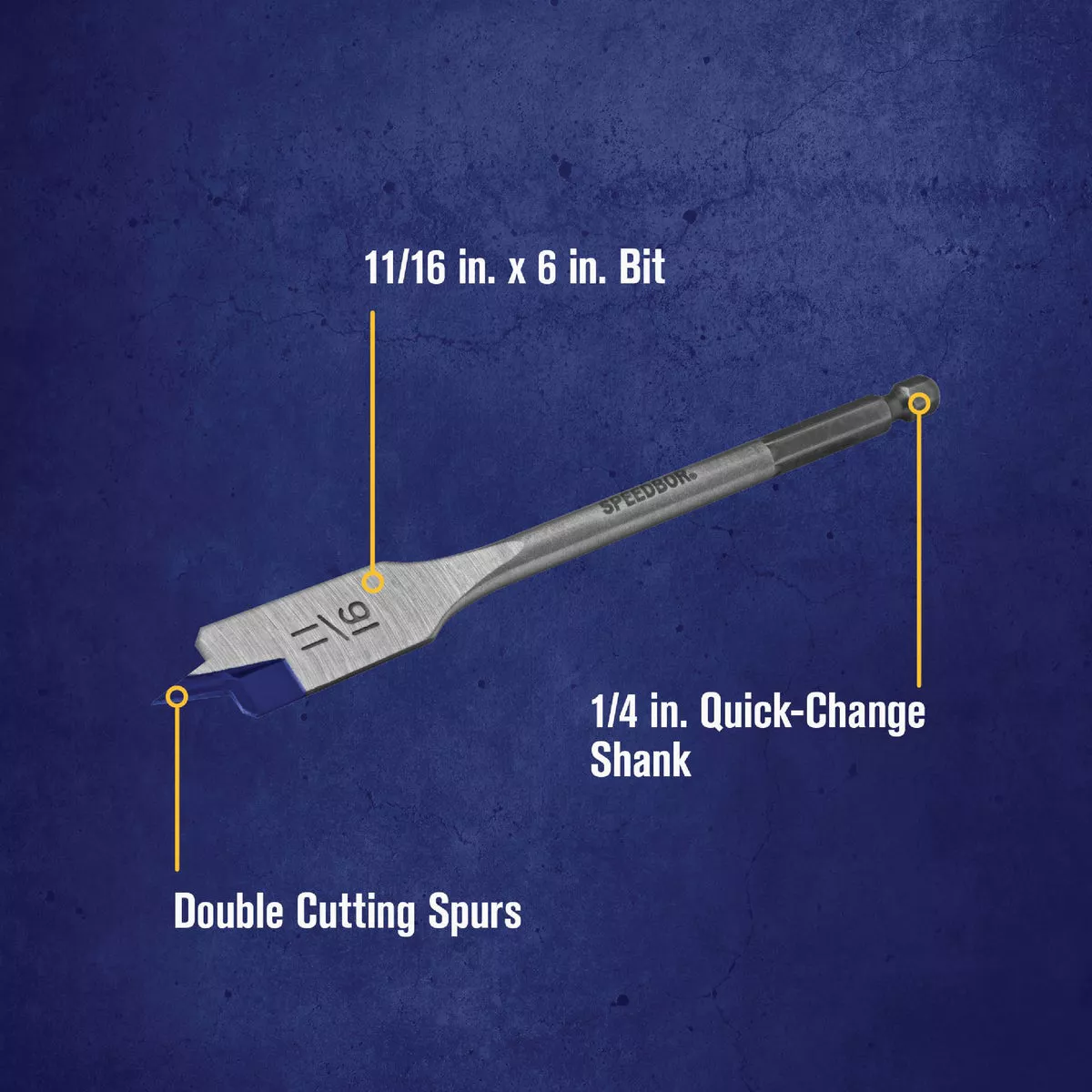 Irwin Speedbor 11/16 In. x 6 In. Spade Bit - photo 3