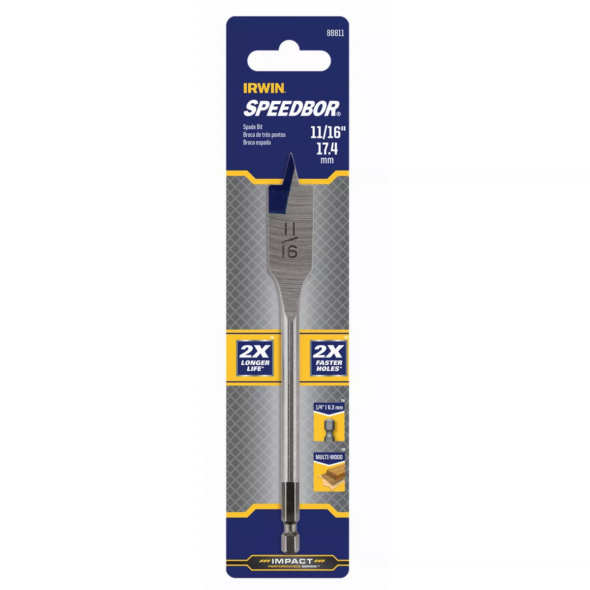 Irwin Speedbor 11/16 In. x 6 In. Spade Bit - photo 2