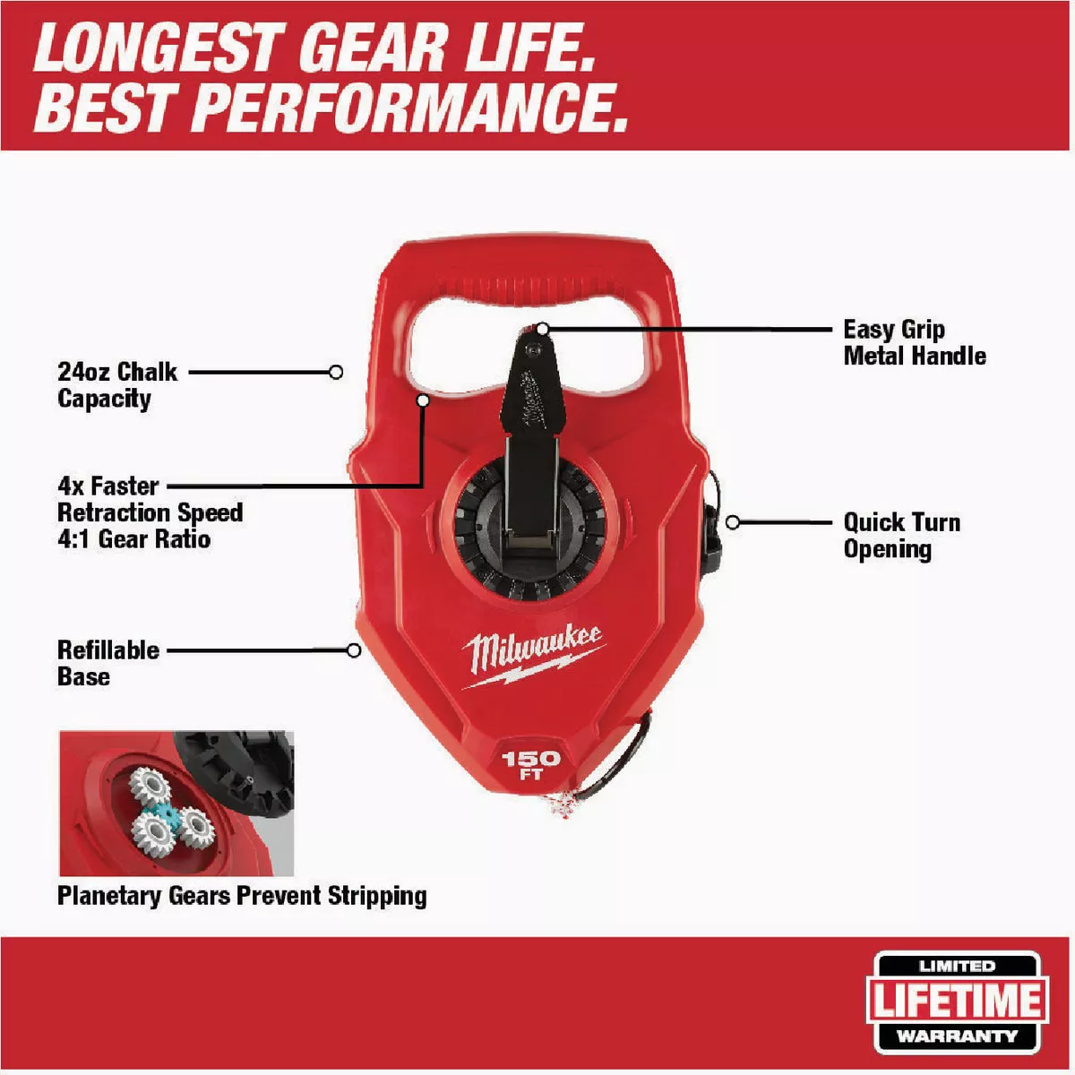 Milwaukee Extra Bold 150 Ft. Chalk Reel - photo 2