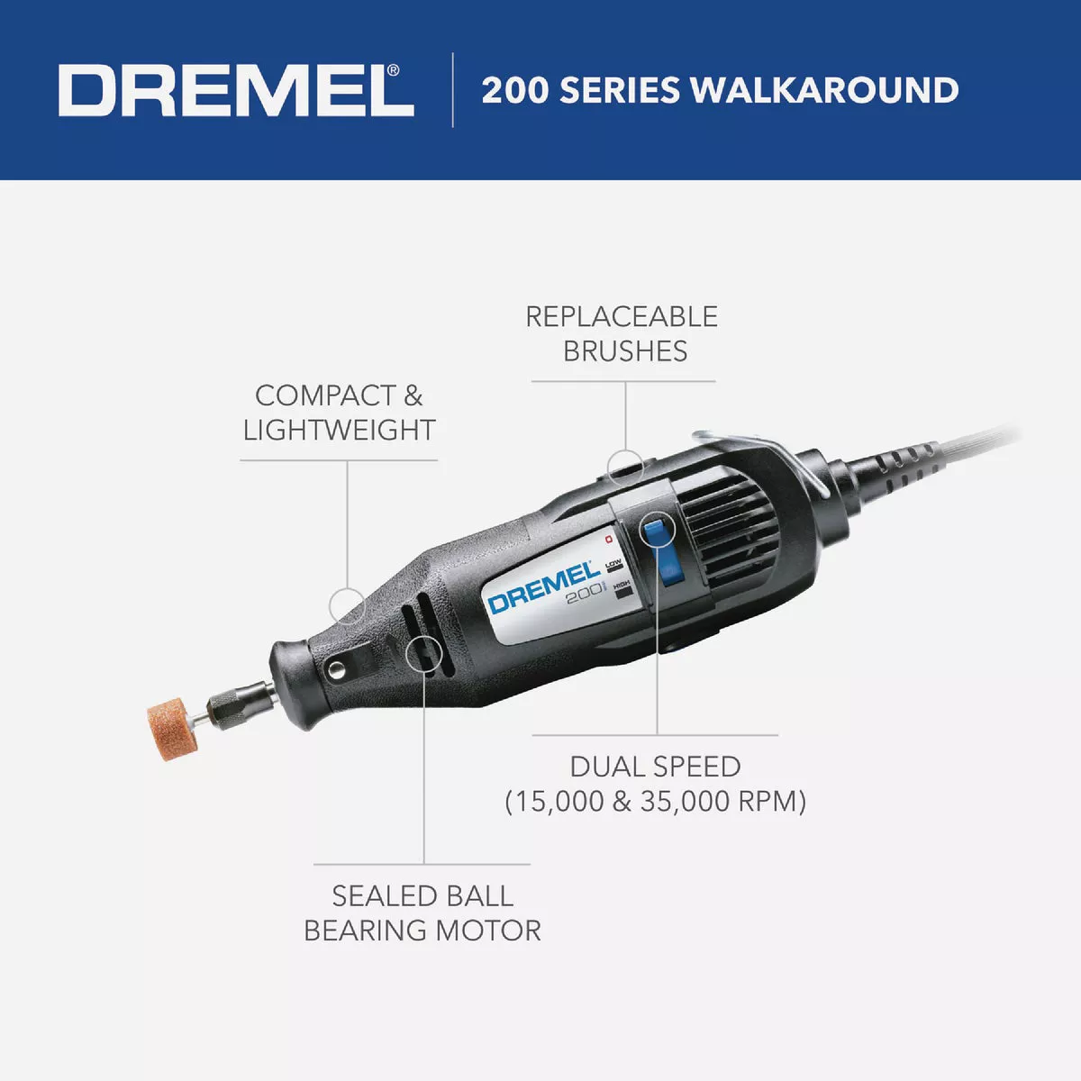 Dremel 120-Volt 1.15-Amp 2-Speed Electric Rotary Tool Kit - photo 5