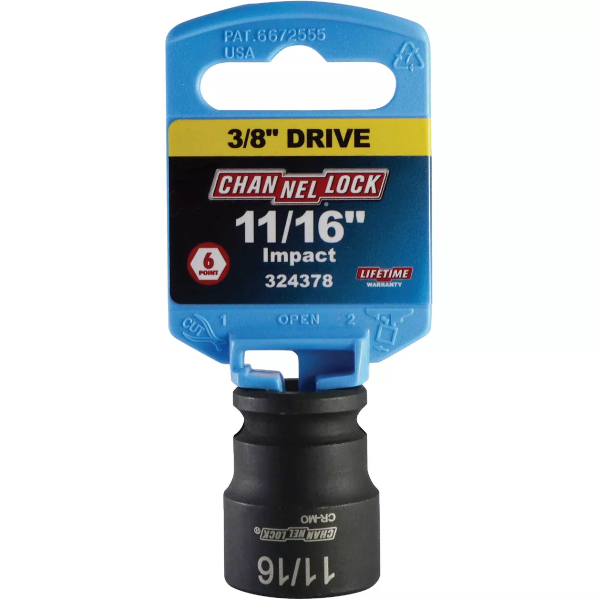 Channellock 3/8 In. Drive 11/16 In. 6-Point Shallow Standard Impact Socket - photo 2