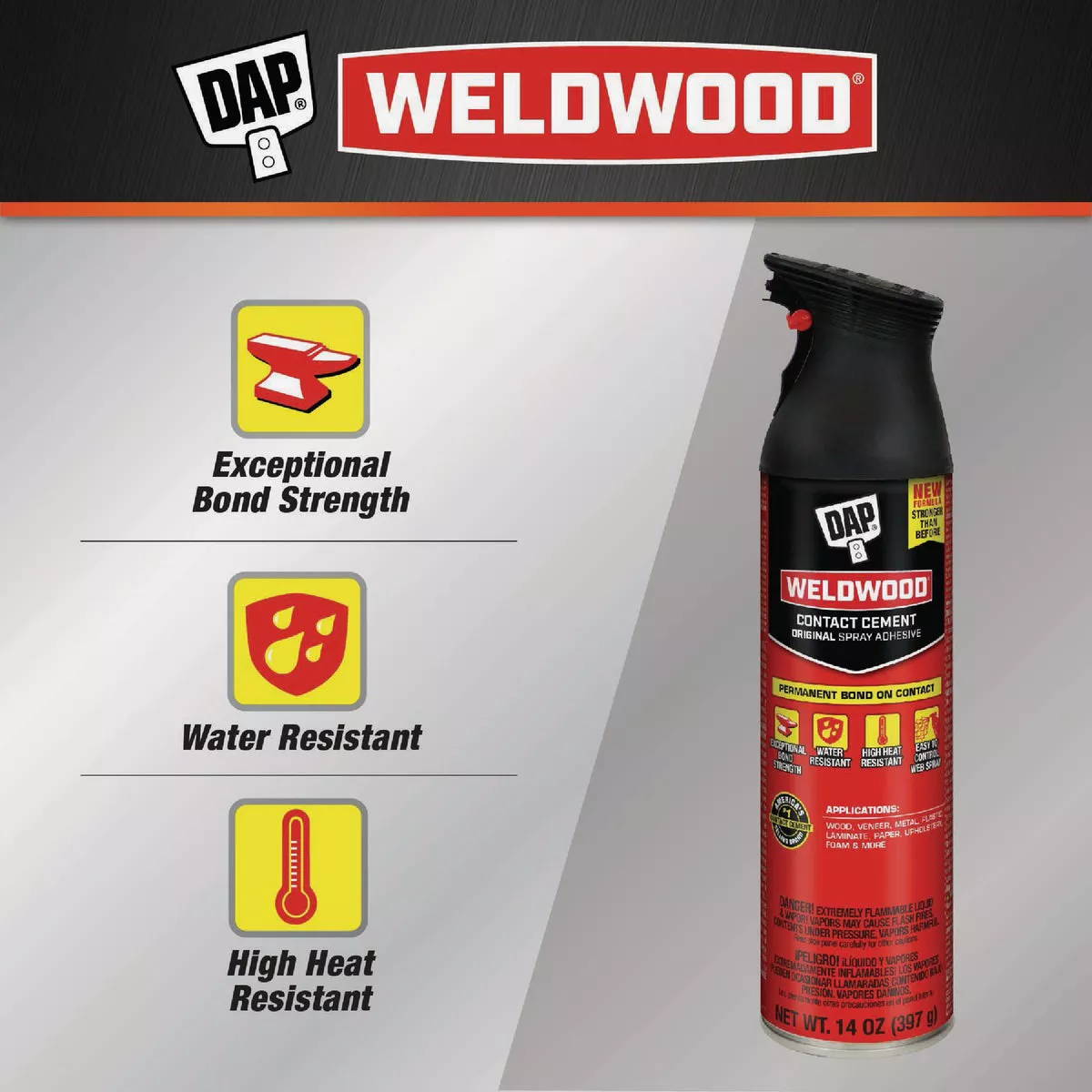 DAP Weldwood 14 Oz. Original Contact Cement Spray Adhesive - photo 2