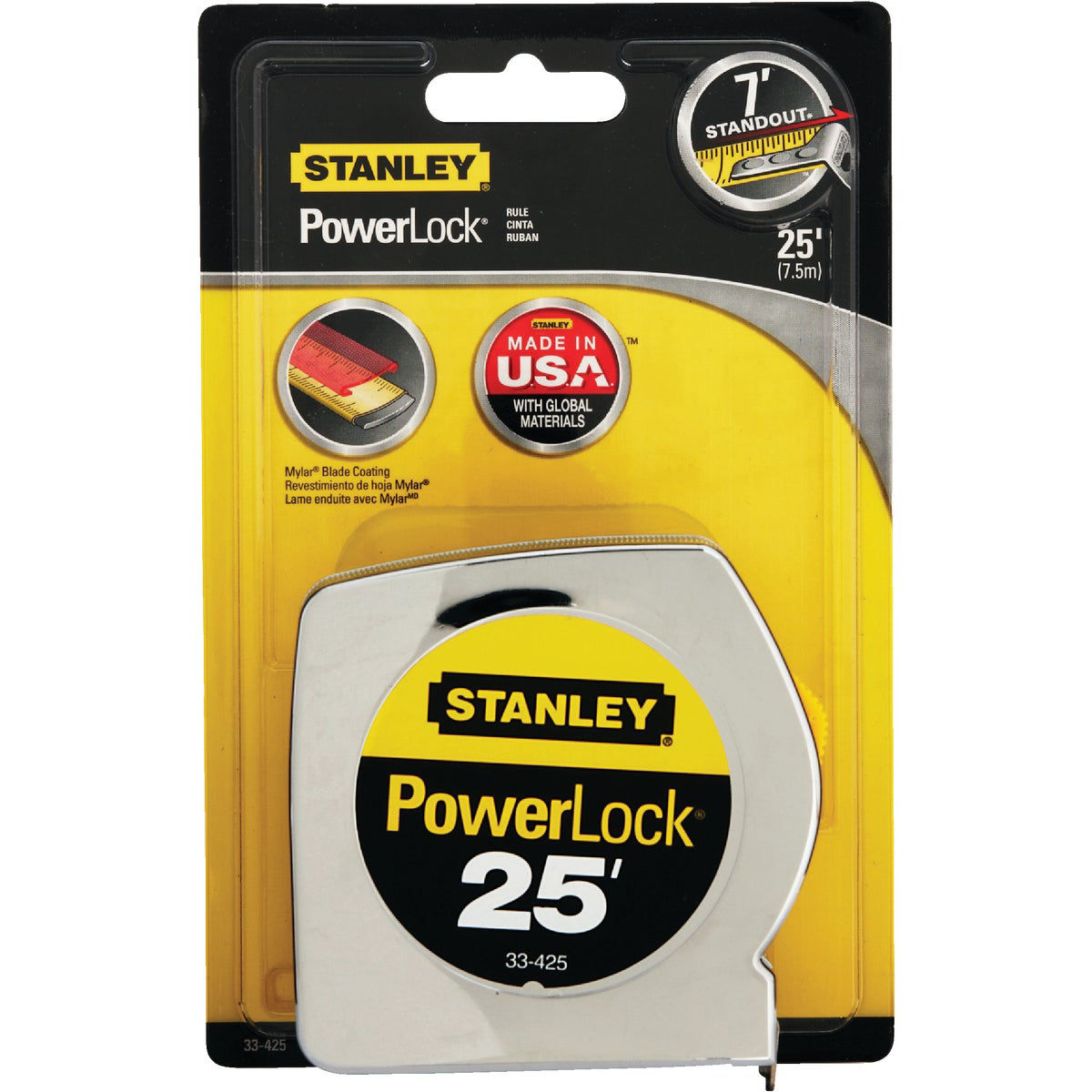 Mètre ruban plastique STANLEY Powerlock 5 m