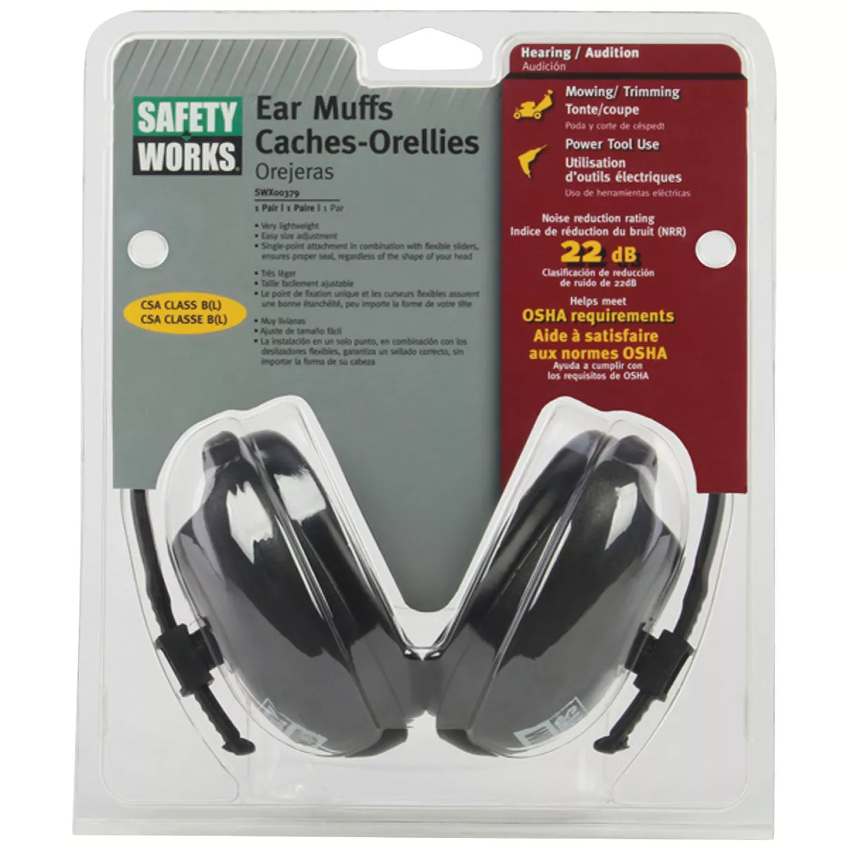 Safety Works 22 dB NRR Foldable Earmuffs - photo 2