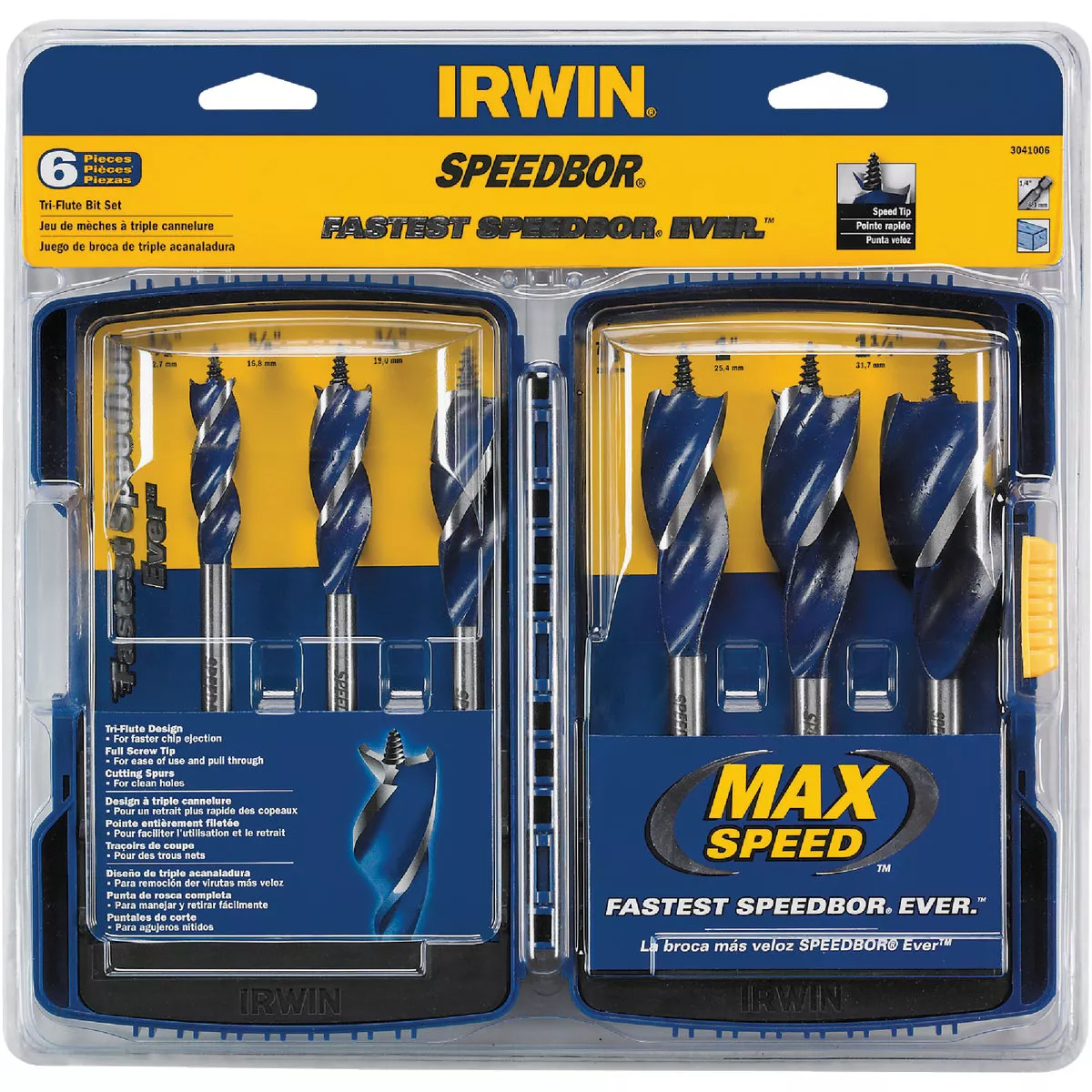 Irwin Speedbor MAX 6-Piece Auger Bit Set - photo 2