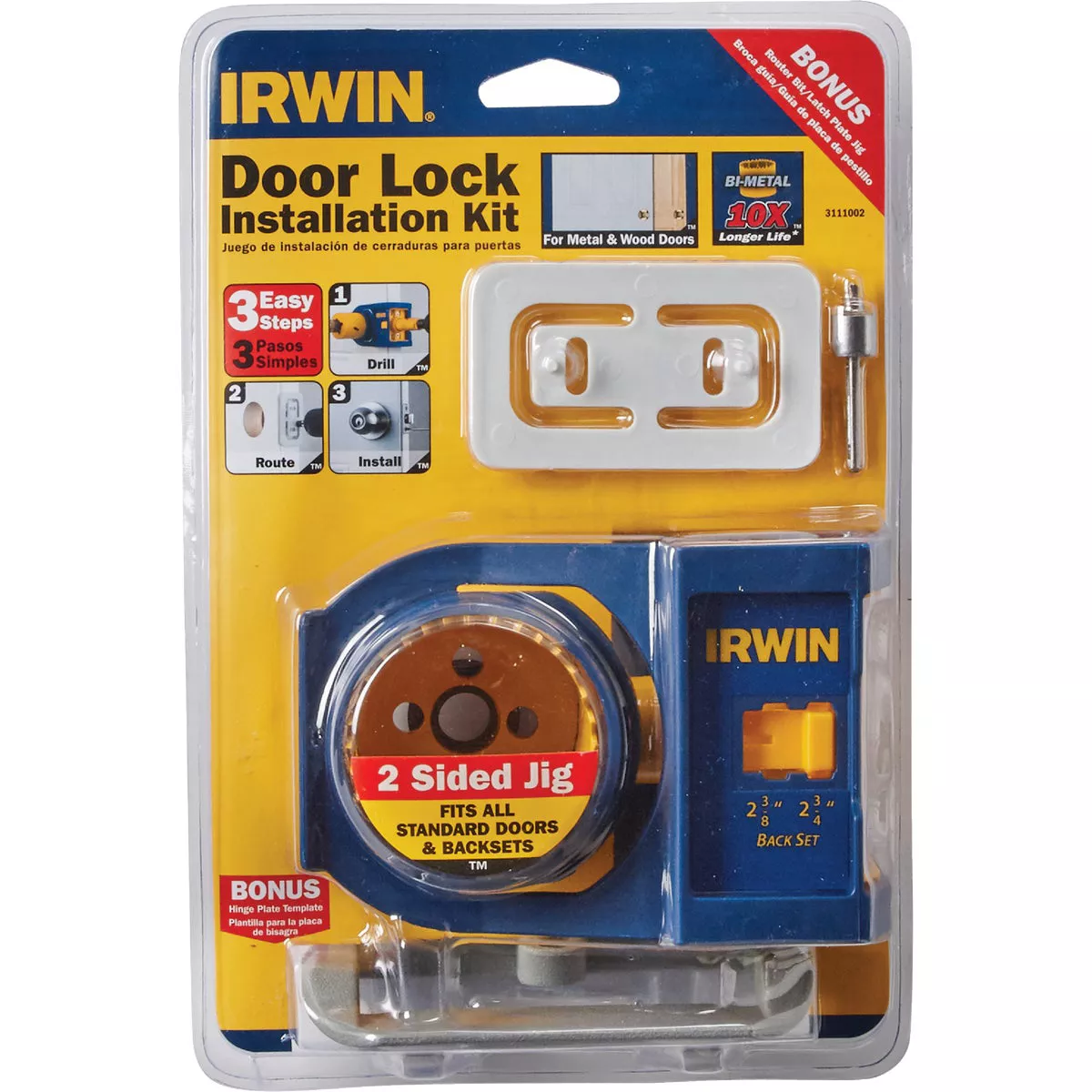Irwin Bi-Metal Door Lock Installation Kit for Wood and Metal Doors - photo 2