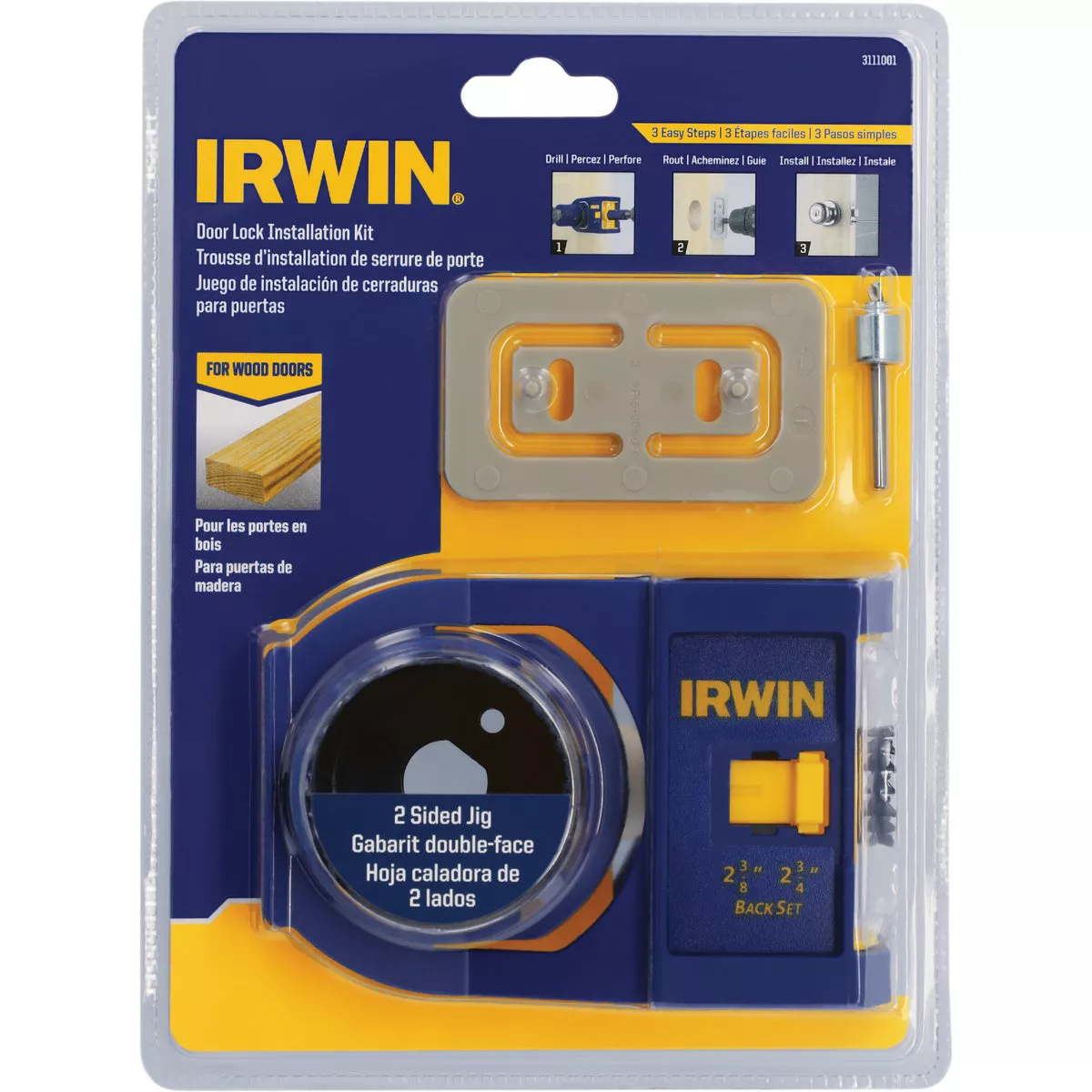 Irwin Carbon Steel Door Lock Installation Kit for Wood Doors - photo 6