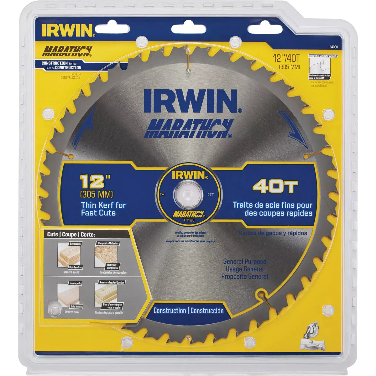 Irwin Marathon 12 In. 40-Tooth General Purpose Circular Saw Blade - photo 3