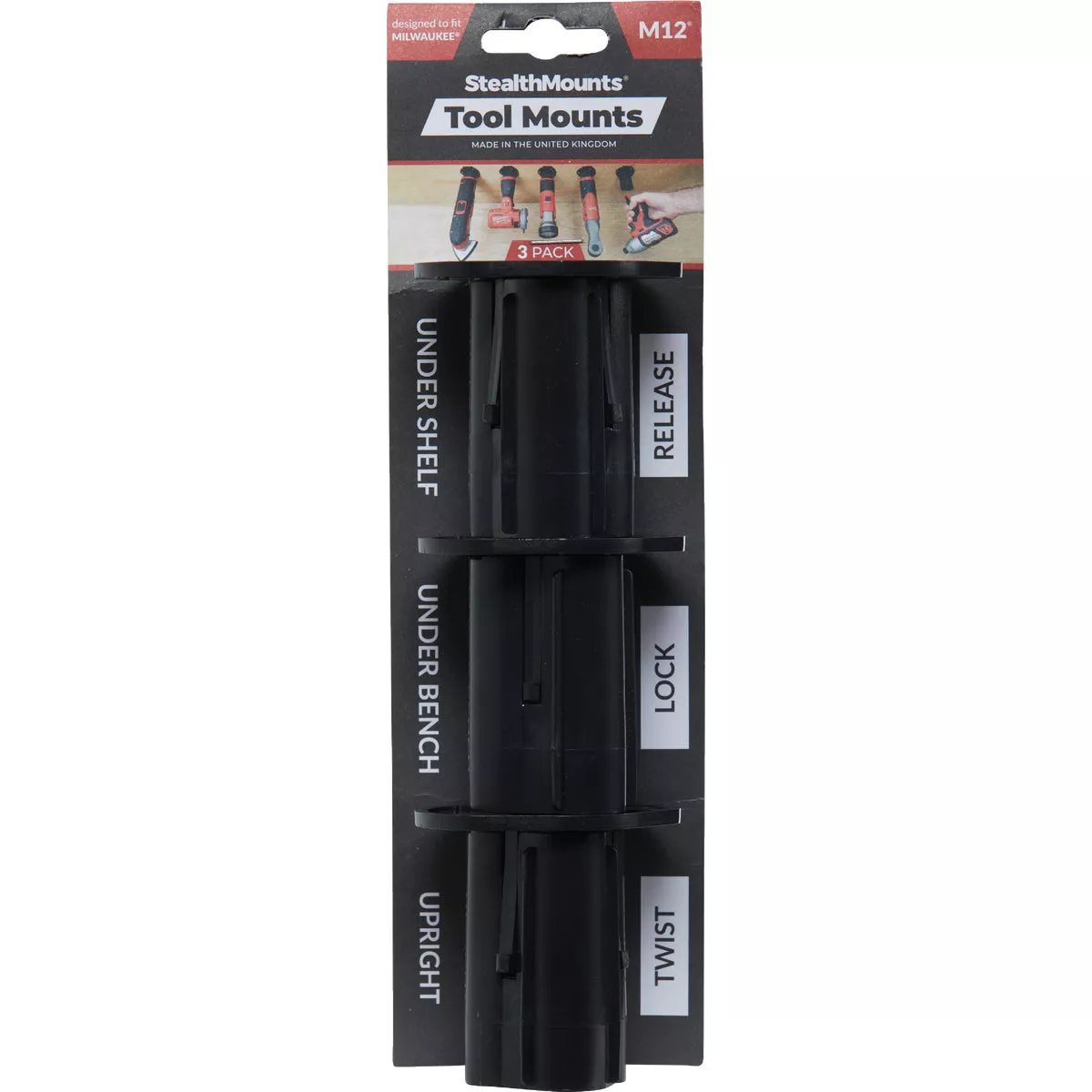 StealthMounts Tool Mounts for Milwaukee M12 (3-Pack) - photo 3