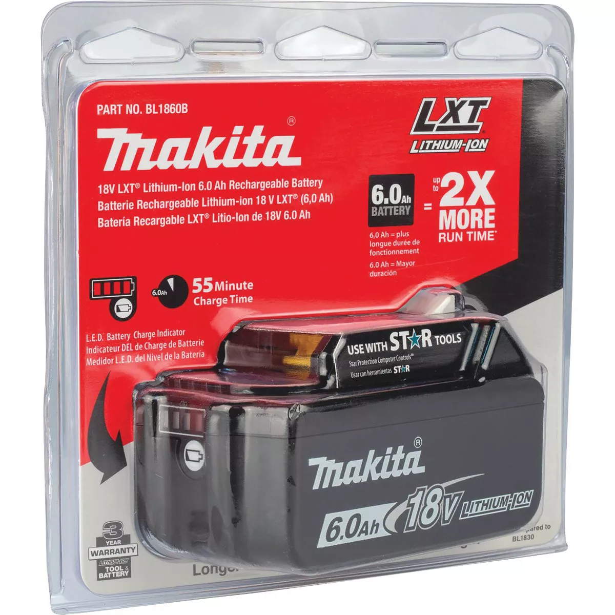 Makita 18V LXT Lithium-Ion 6.0 Ah Tool Battery - photo 6