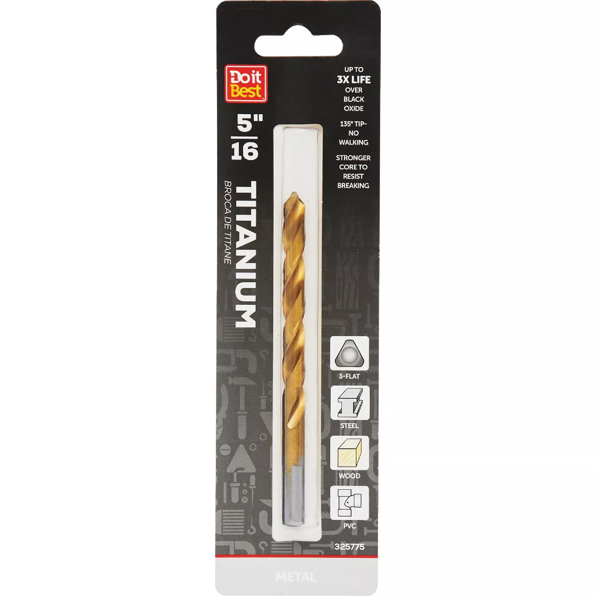 Do it Best 5/16 In. Titanium Drill Bit