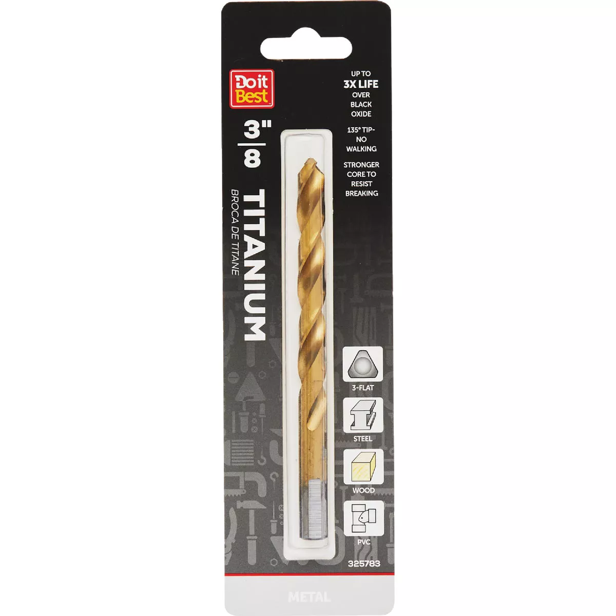 Do it Best 3/8 In. Titanium Drill Bit