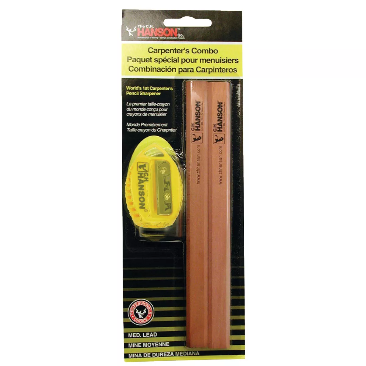 C.H. Hanson Medium Carpenter Pencil and Sharpener