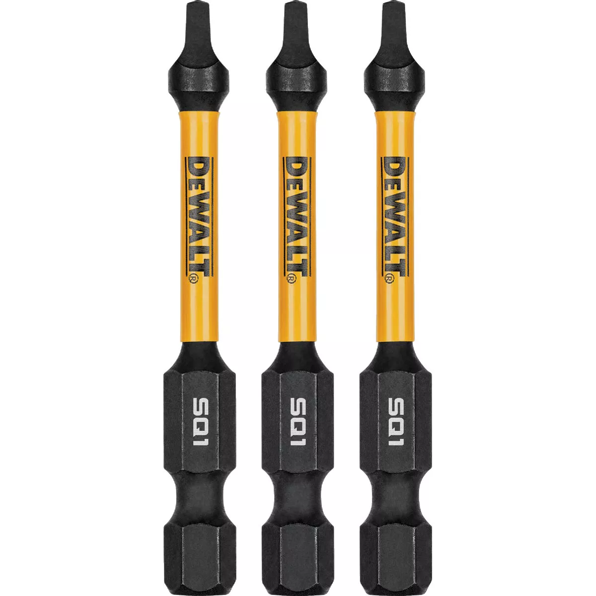 DEWALT FlexTorq 2-1/4 In. #1 Square Insert Impact Screwdriver Bit (3-Pack)