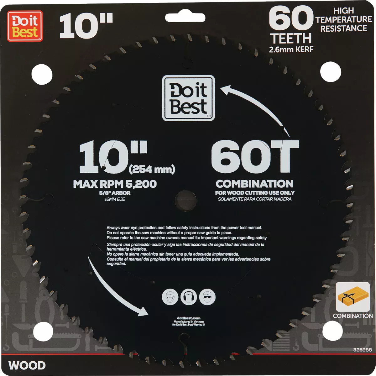 Do it Best 10 In. 60-Tooth Combination Circular Saw Blade - photo 2
