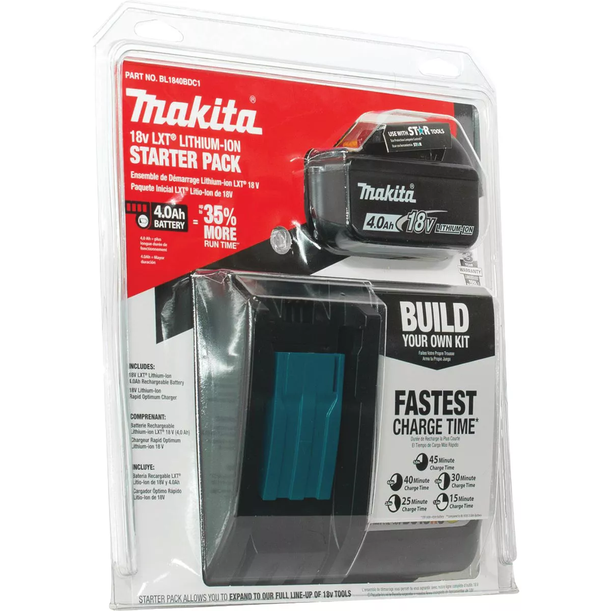 Makita 18V LXT Lithium-Ion 4.0 Ah Tool Battery/Charger Starter Kit - photo 5