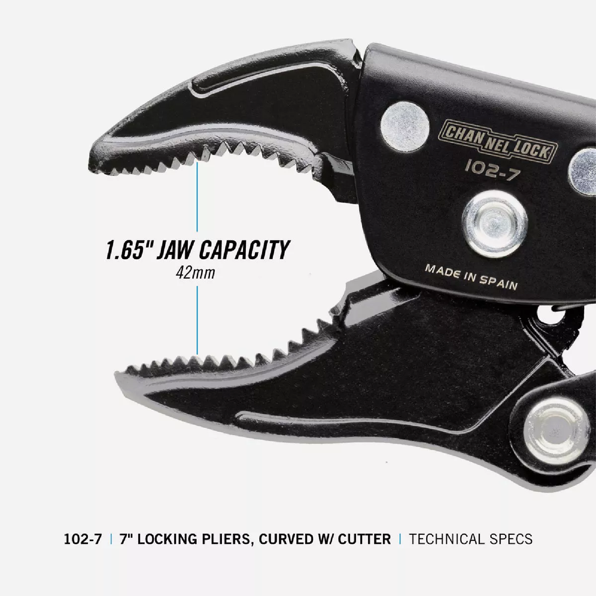 Channellock 7 In. Curved Jaw Locking Pliers - photo 4
