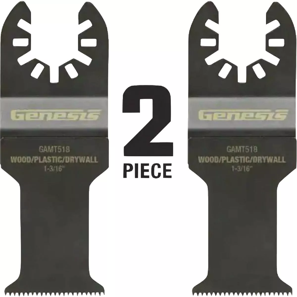 Genesis 1-3/16 In. HCS Thin Flush Cut Oscillating Blade (2-Pack)