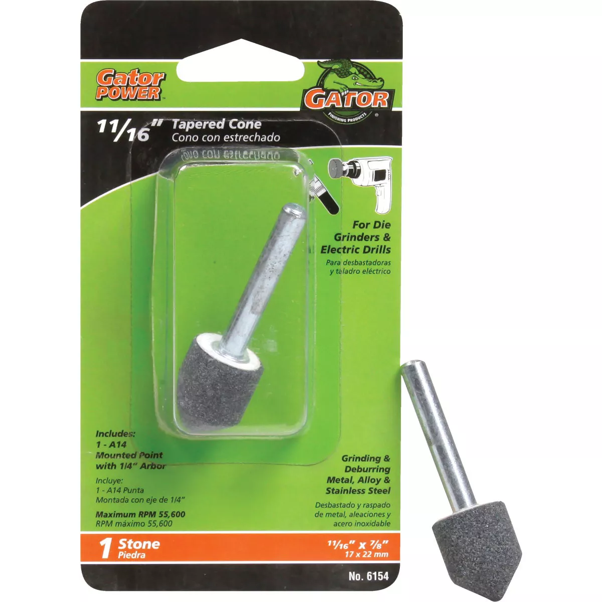 Gator Blade Tapered Cone 1 x 1-1/4 In. Grinding Stone | Do it Best