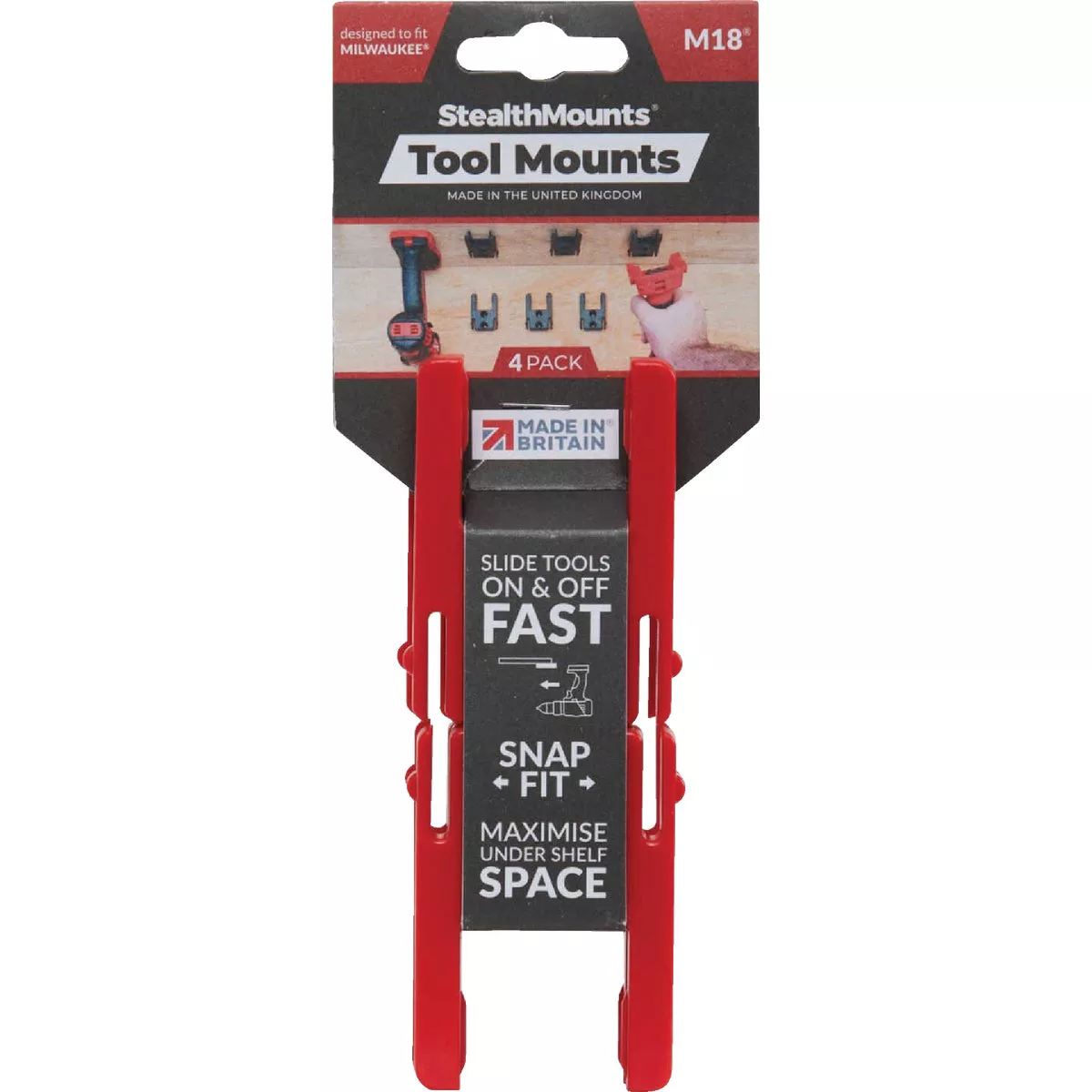 StealthMounts Tool Mounts for Milwaukee M18 (4-Pack) - photo 2