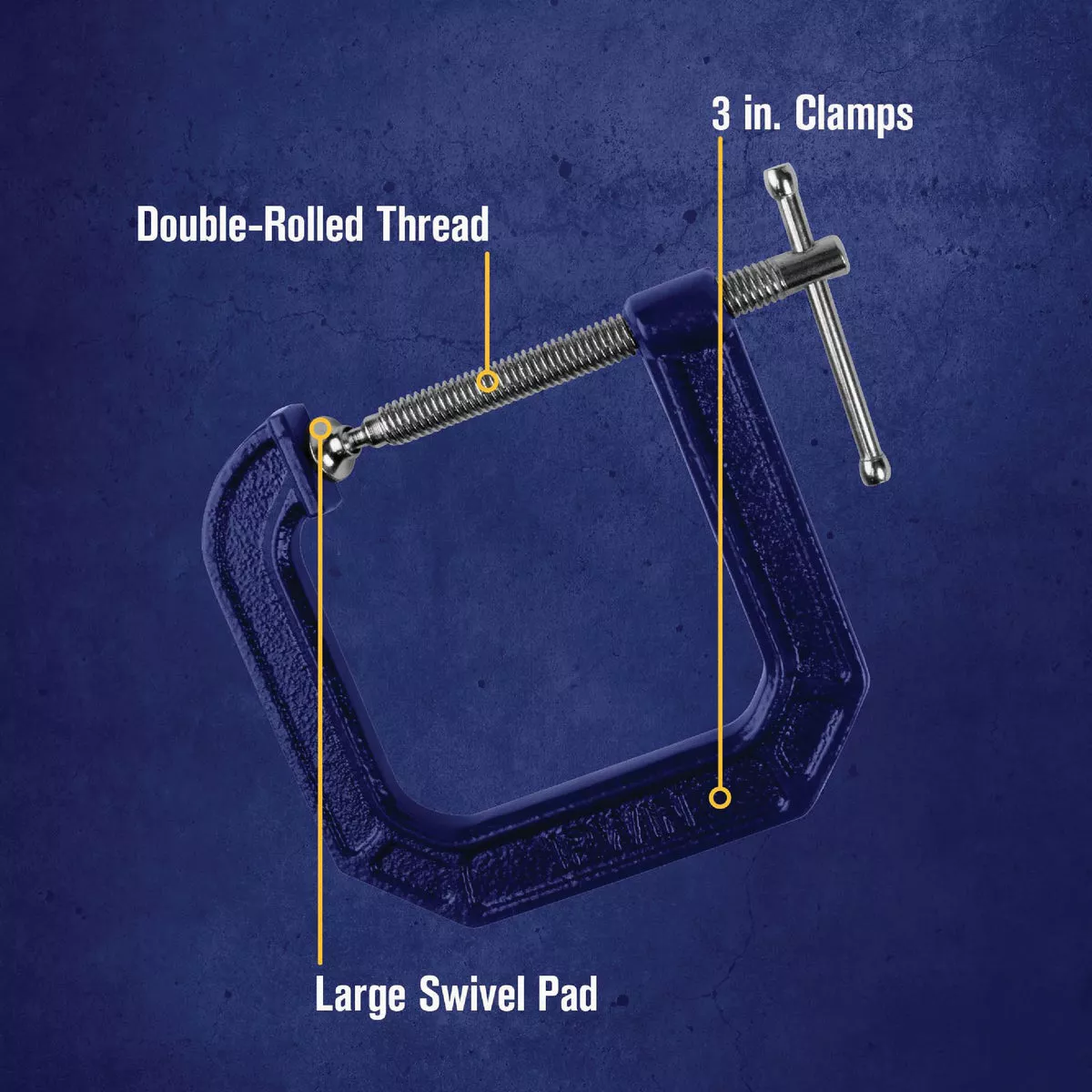 Irwin Quick-Grip 3 In. x 4-1/2 In. Deep Throat C-Clamp - photo 2