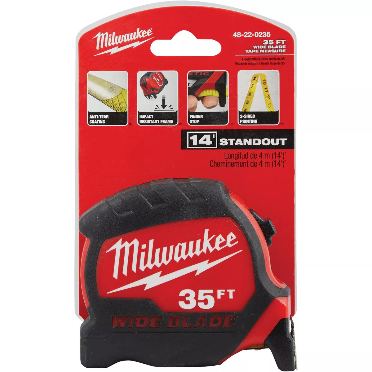 Milwaukee 35 Ft. Wide Blade Tape Measure - photo 2