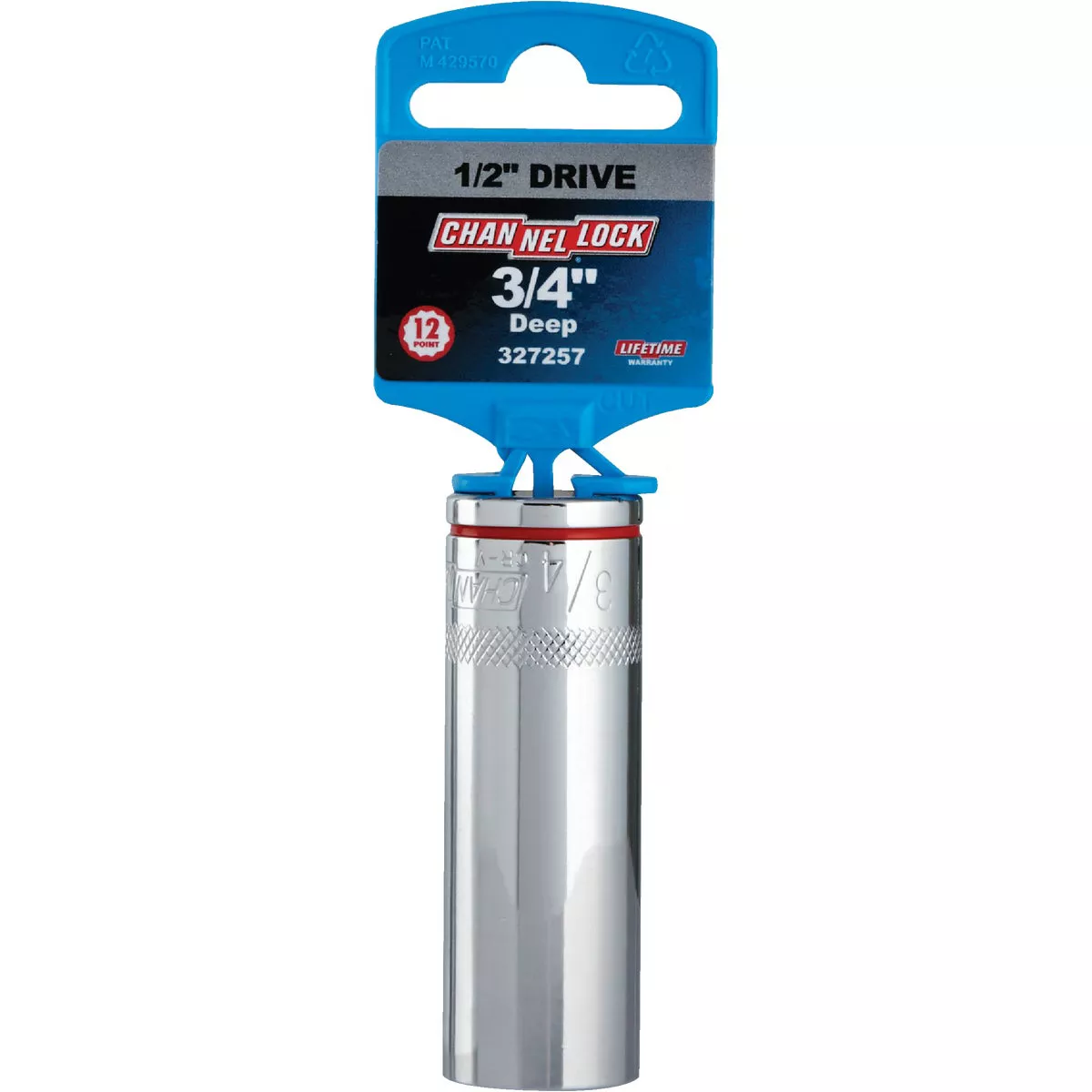 Channellock 1/2 In. Drive 3/4 In. 12-Point Deep Standard Socket - photo 2