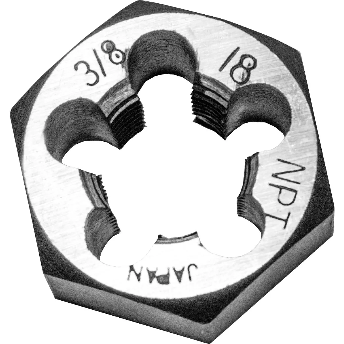 Century Drill & Tool 3/8-18 NPT 1 In. Across Flats Hexagon Pipe Die