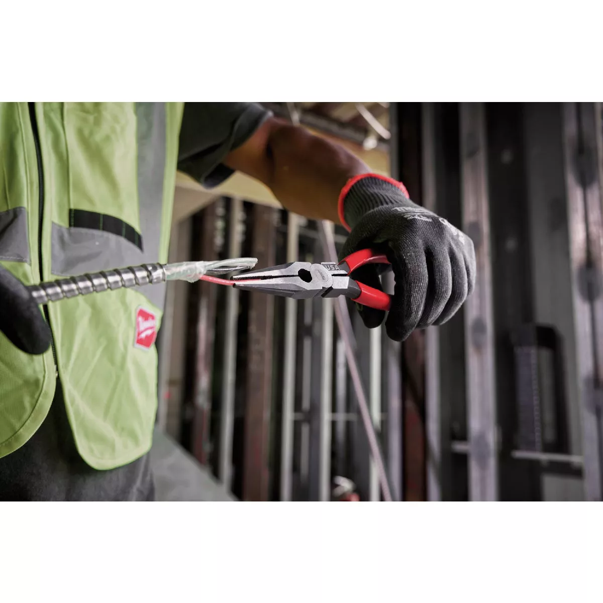 Milwaukee 8 In. Dipped Grip Long Nose Pliers (USA) - photo 5