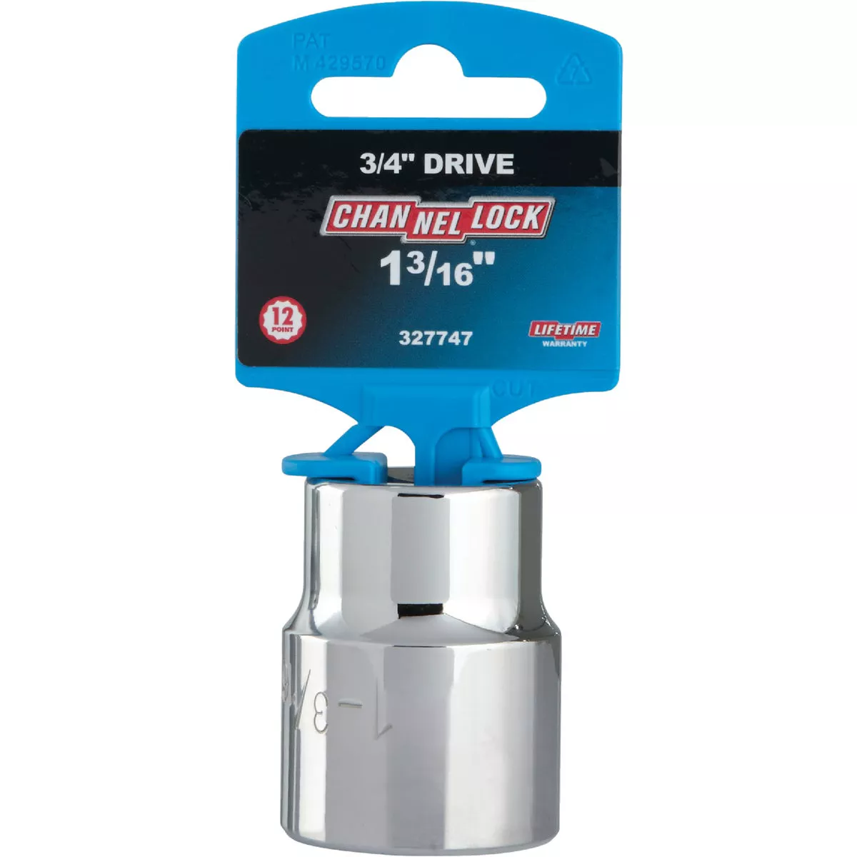 Channellock 3/4 In. Drive 1-3/16 In. 12-Point Shallow Standard Socket - photo 2