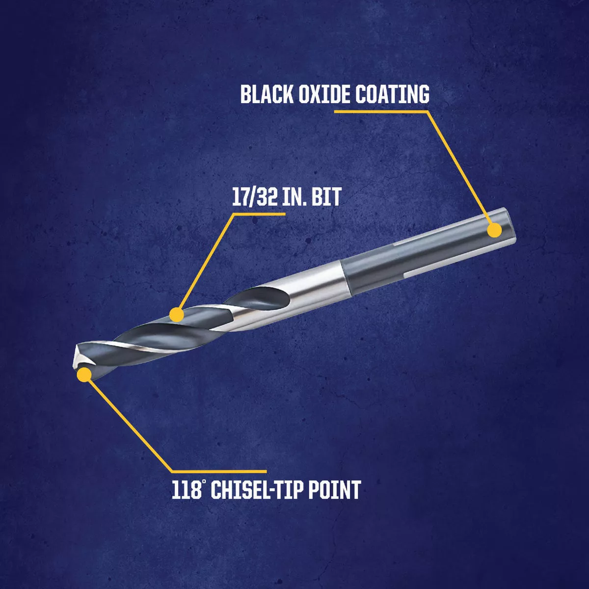 Irwin 17/32 In. Black Oxide Silver & Deming Drill Bit - photo 2