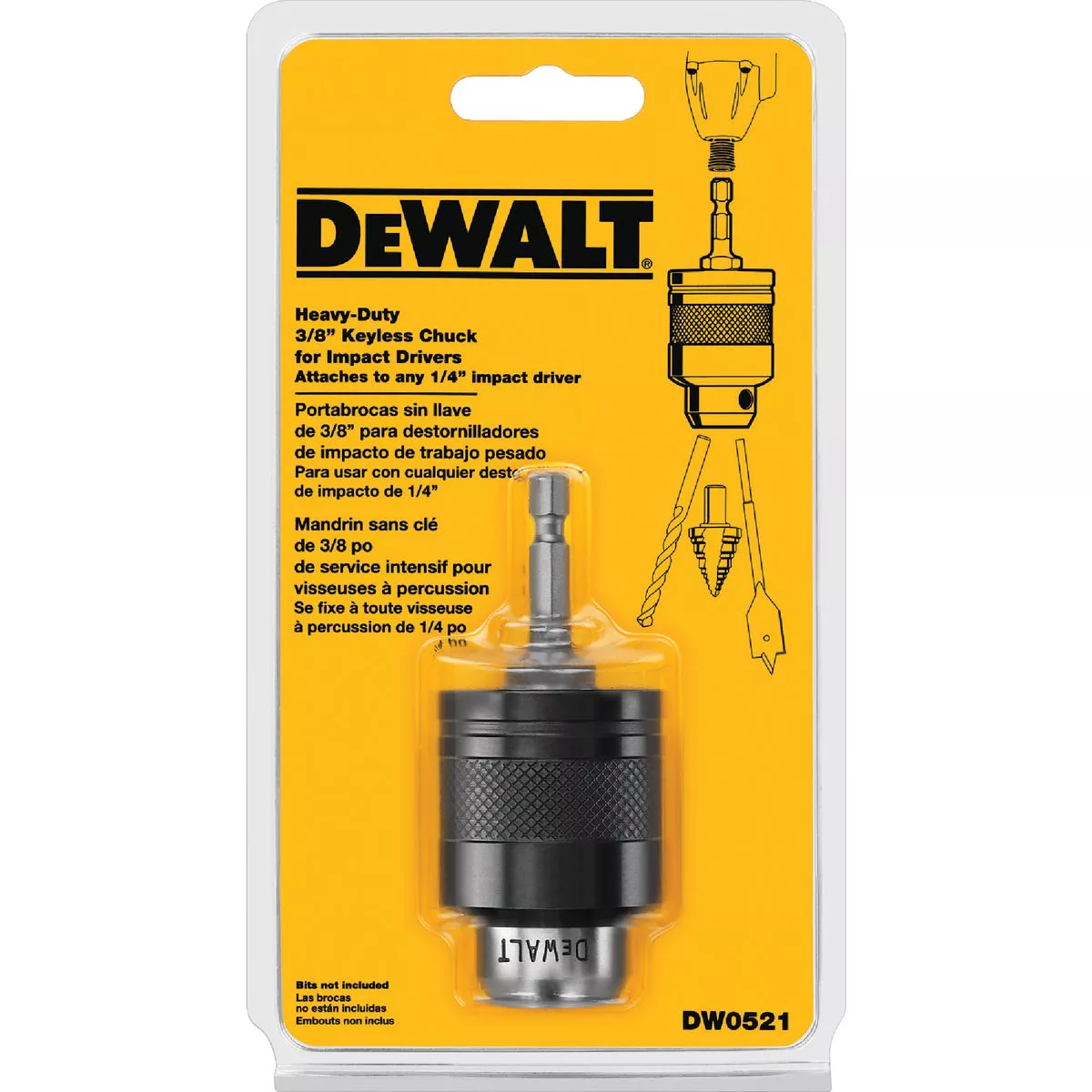 DEWALT 1/4 In. Quick Connect to 3/8 In. Keyless Impact Chuck Adapter - photo 2