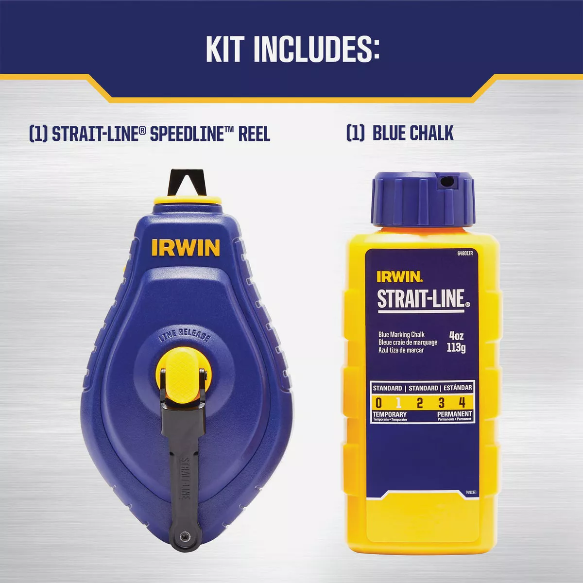 Irwin STRAIT-LINE Speed-Line 100 Ft. Chalk Line Reel and Chalk, Blue - photo 5