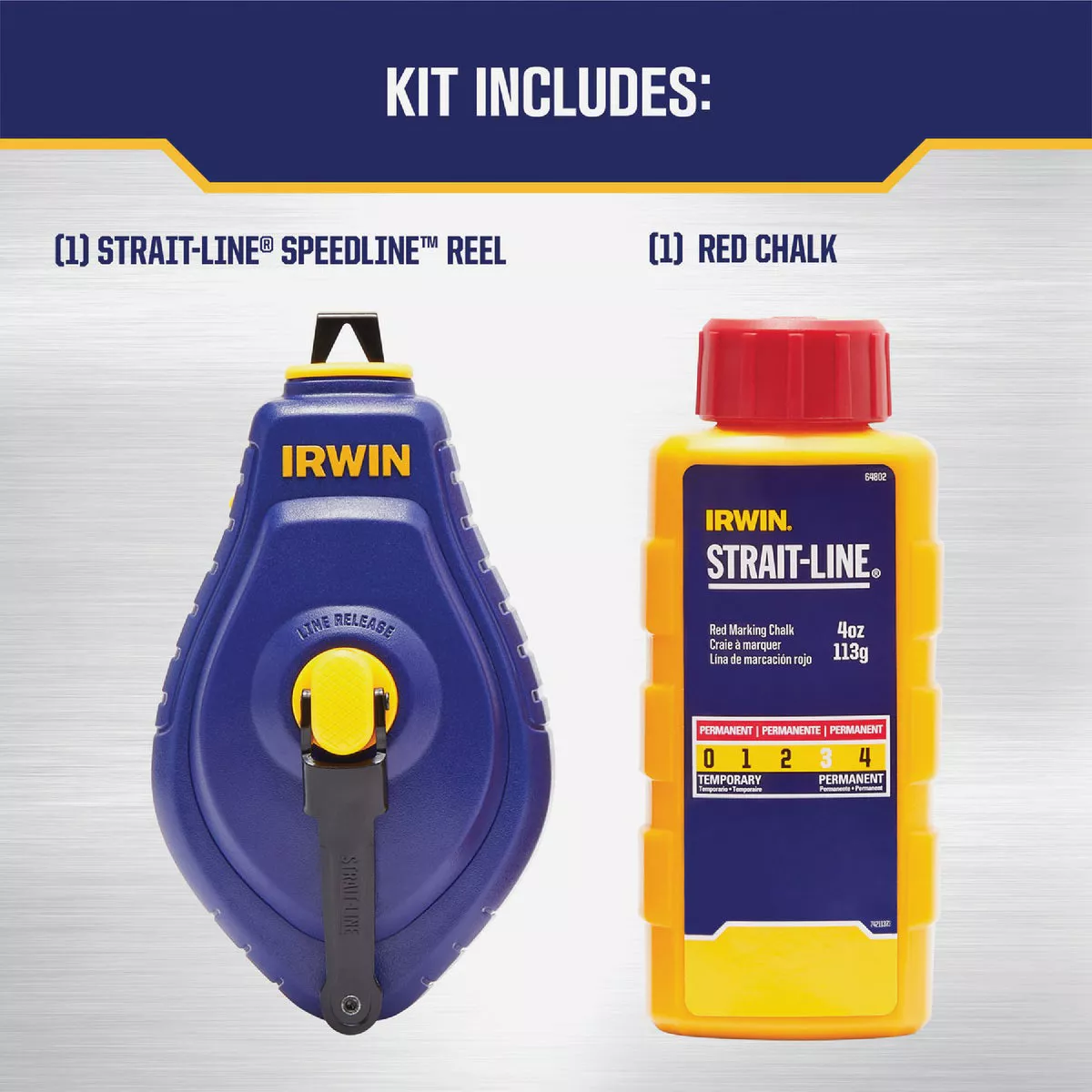 Irwin STRAIT-LINE Speed-Line 100 Ft. Chalk Line Reel and Chalk, Red - photo 5
