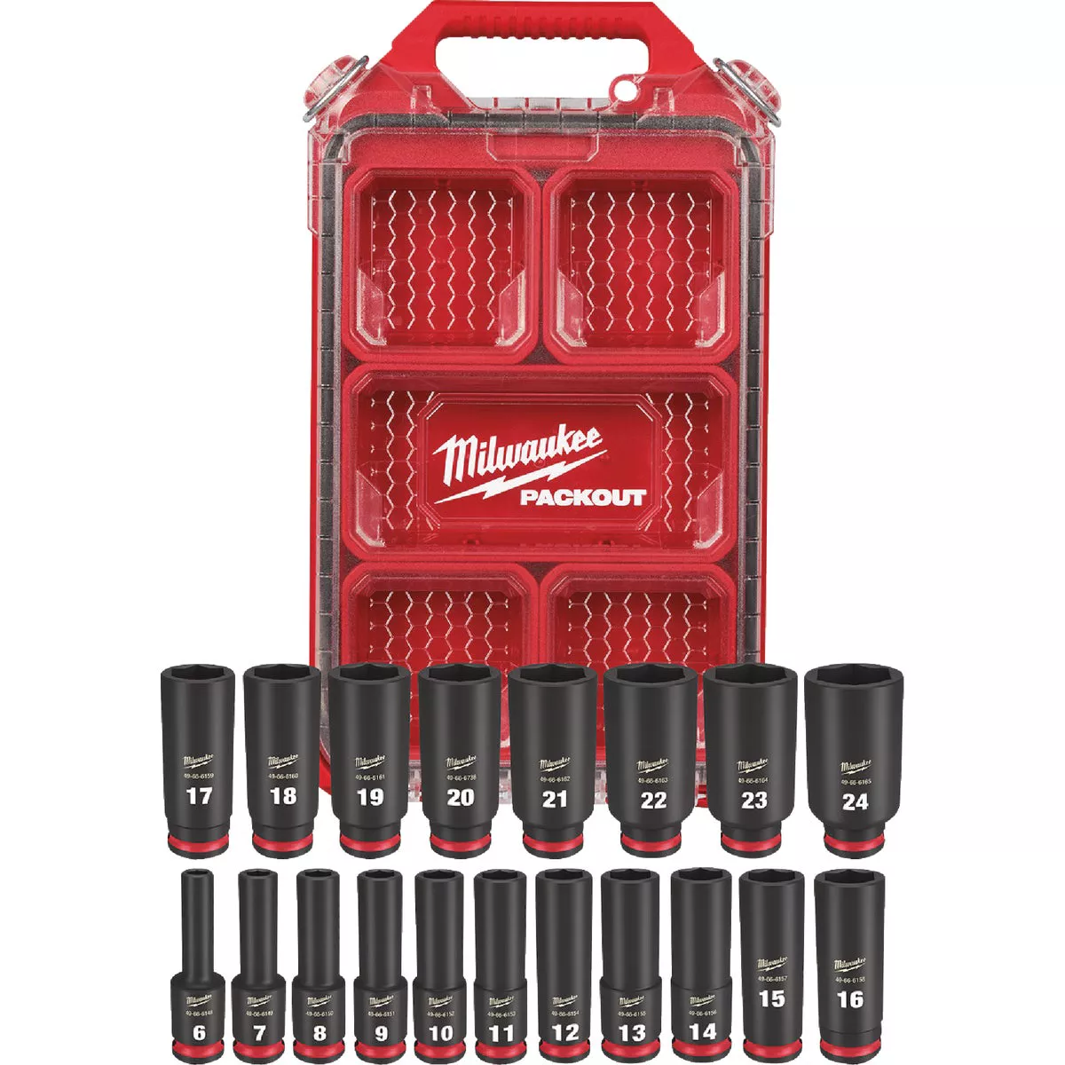 Milwaukee SHOCKWAVE Metric 3/8 In. Drive 6-Point Deep Impact Driver Set with PACKOUT Organizer (19-Piece) - photo 6