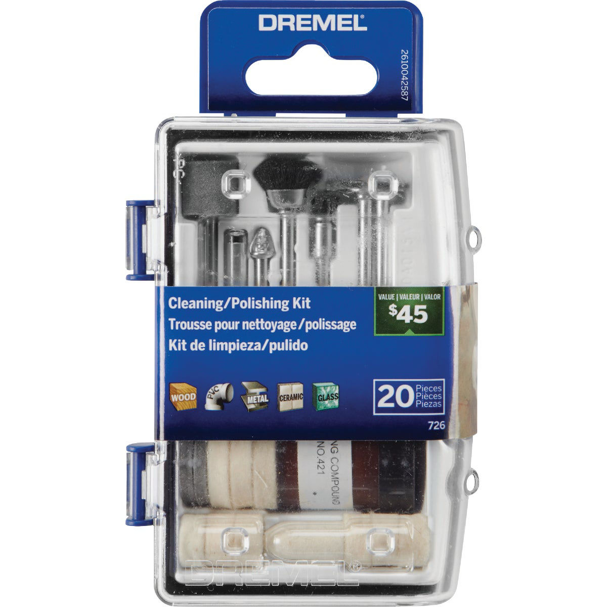thumbnail image 2 of 20pc Wool Felt Polishing Pads – 1" Rotary Tool Buffing Heads, Dremel Compatible 2 of 6